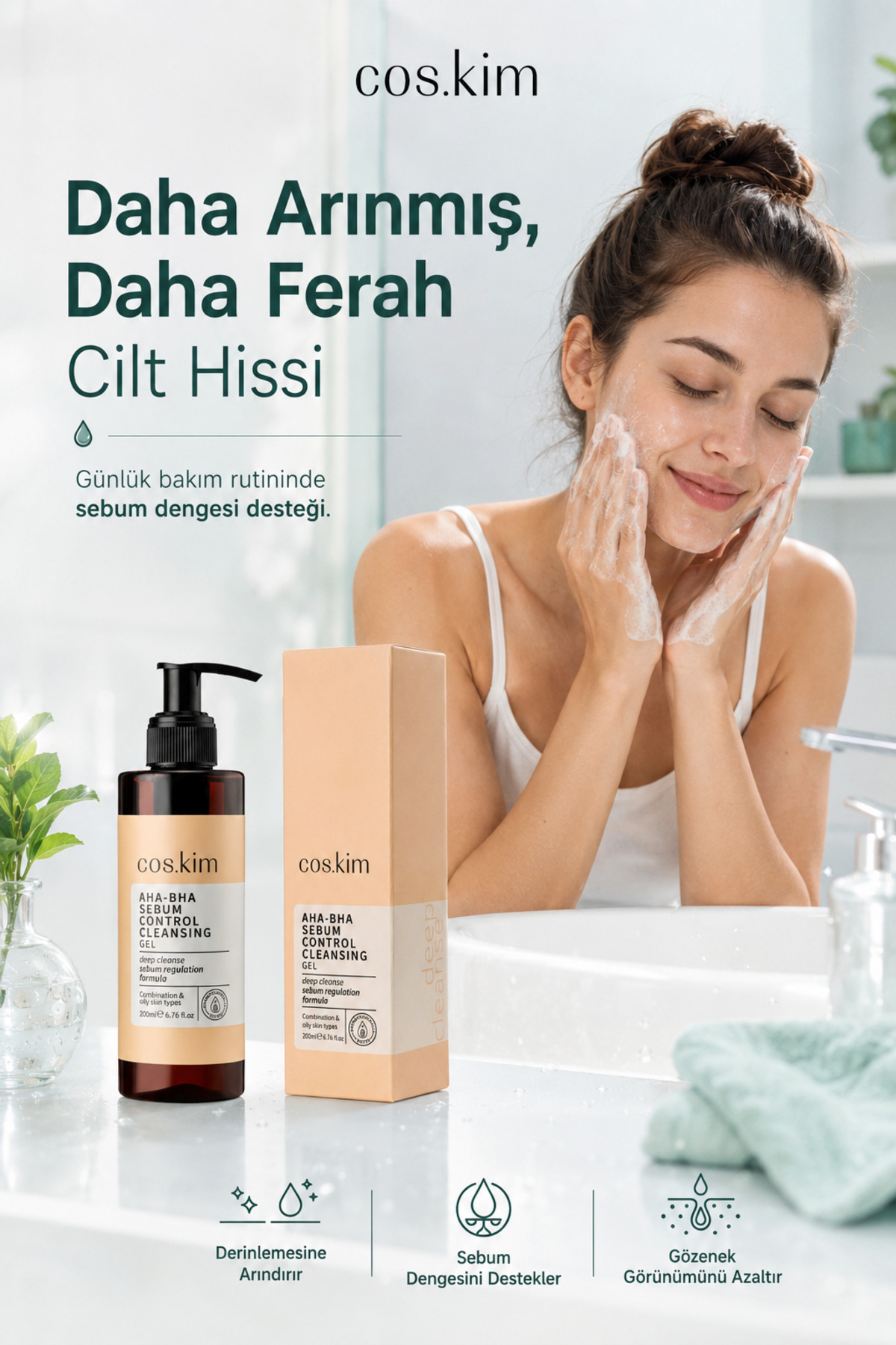 ژل پاک کننده و متعادل کننده چربی صورت حاوی AHA و BHA، 200 میلی لیتر | پوست مختلط - چرب — MK014 — تصویر 8 از 8