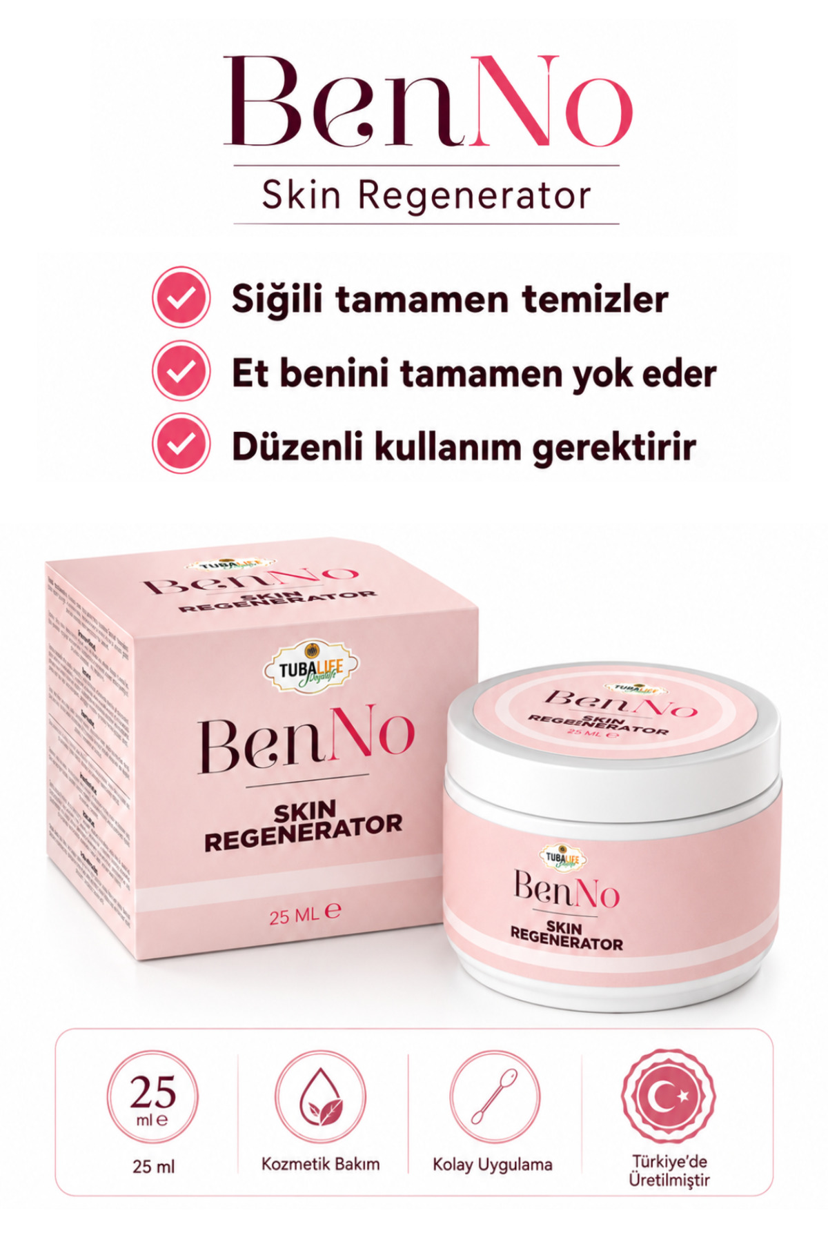 TUBALİFE BenNO Skin Regenerator 25 ml Bölgesel Kozmetik Bakım Kremi - Cilt Yenileme Kremi — Benno1