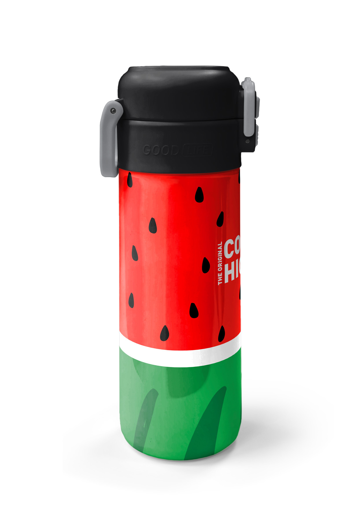 Kids Kırmızı Yeşil Karpuz Desenli Pipetli ve Direkt İçim Çelik Termos 500 ml 31866