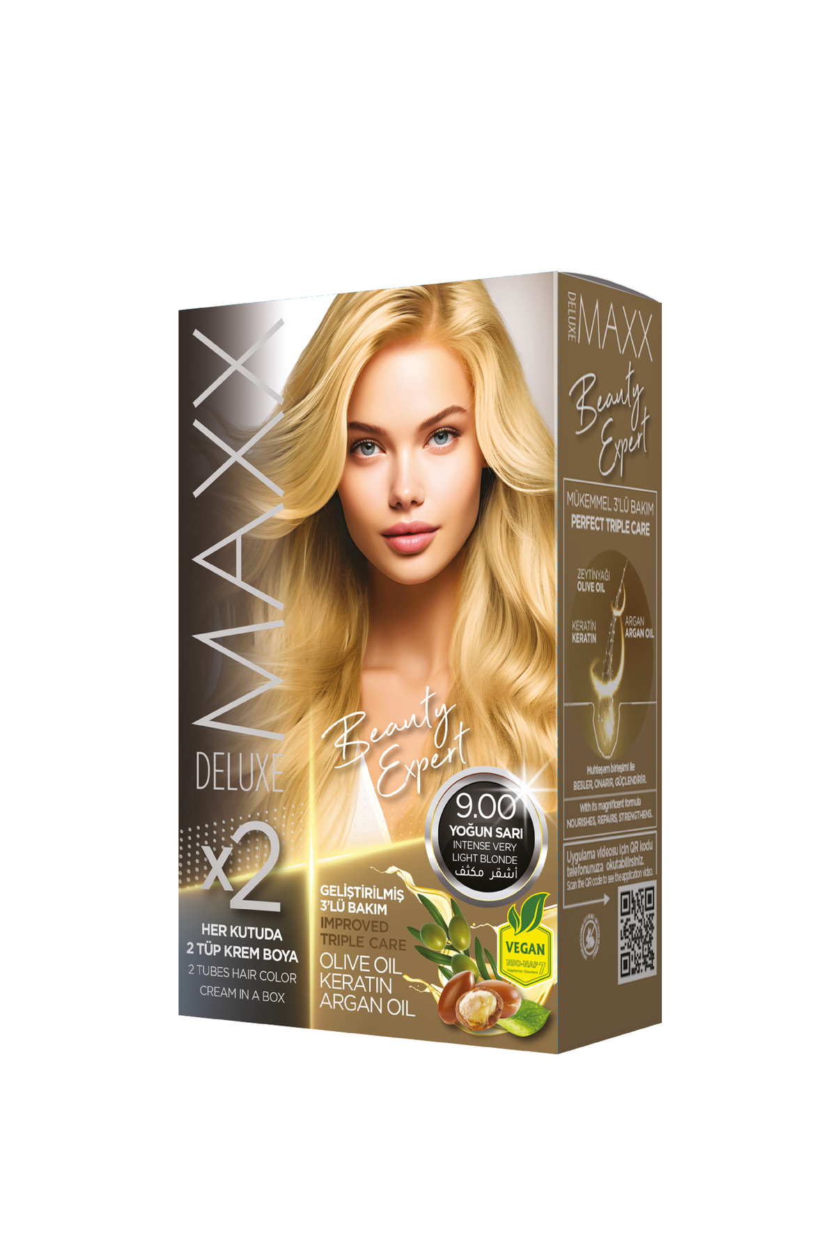 MAXX DELUXE Beauty Expert Set Saç Boyası 9.00 Yoğun Sarı — سفید 152.04M.029