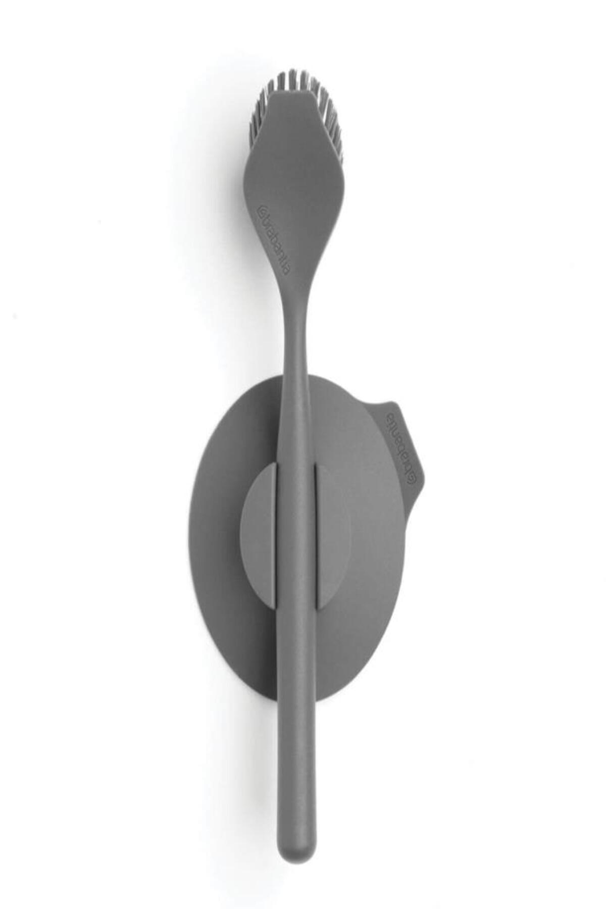 Dark Grey Dish Brush and Holder