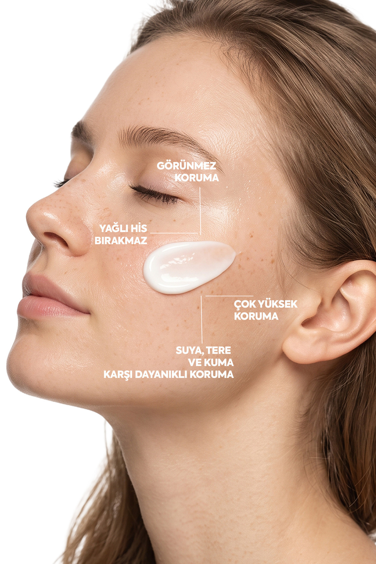 Daha Hassas Ciltler İçin Güneş Kremi SPF50+ Yüksek Koruma Göz Yakmayan Terletmeyen Leke Karşıtı Aydınlatıcı Etkili — pigment-soft — تصویر 4 از 9