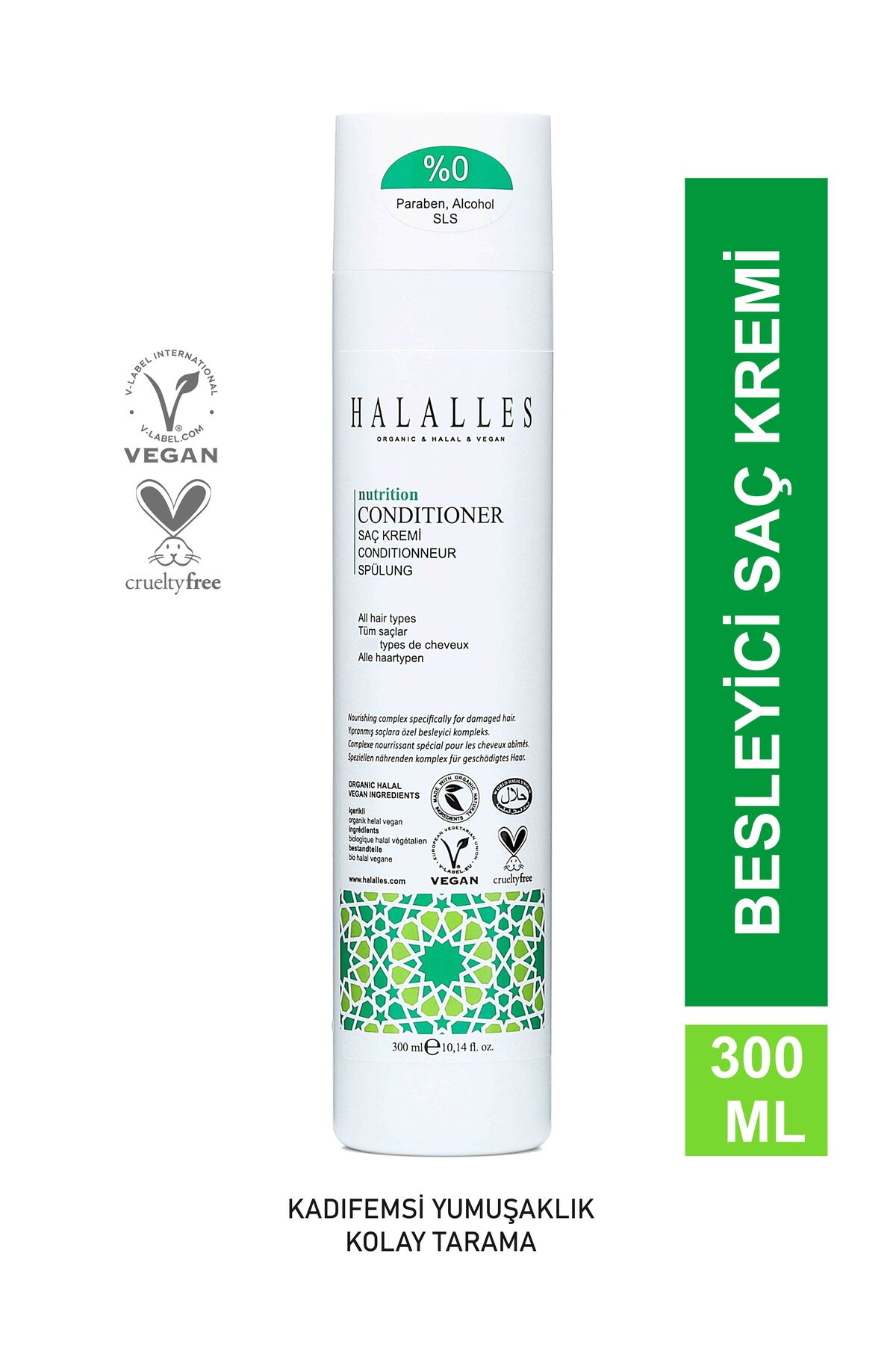 Halalles Besleyici Bakım Saç Kremi Shea Yağı Vitamin Biotin ve Amino Asit İçeren Formül 300 ml — 1535