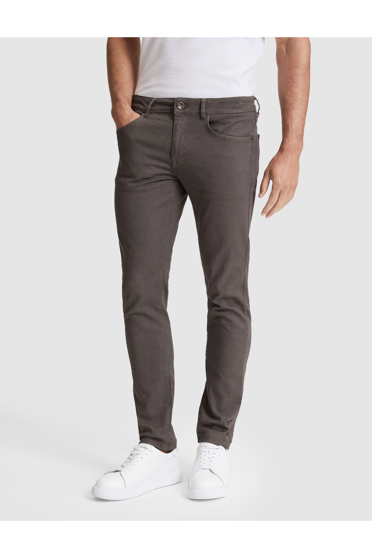 Pierre Cardin Kahverengi Slim Fit Jean Pantolon 50317311-VR197 görsel 4