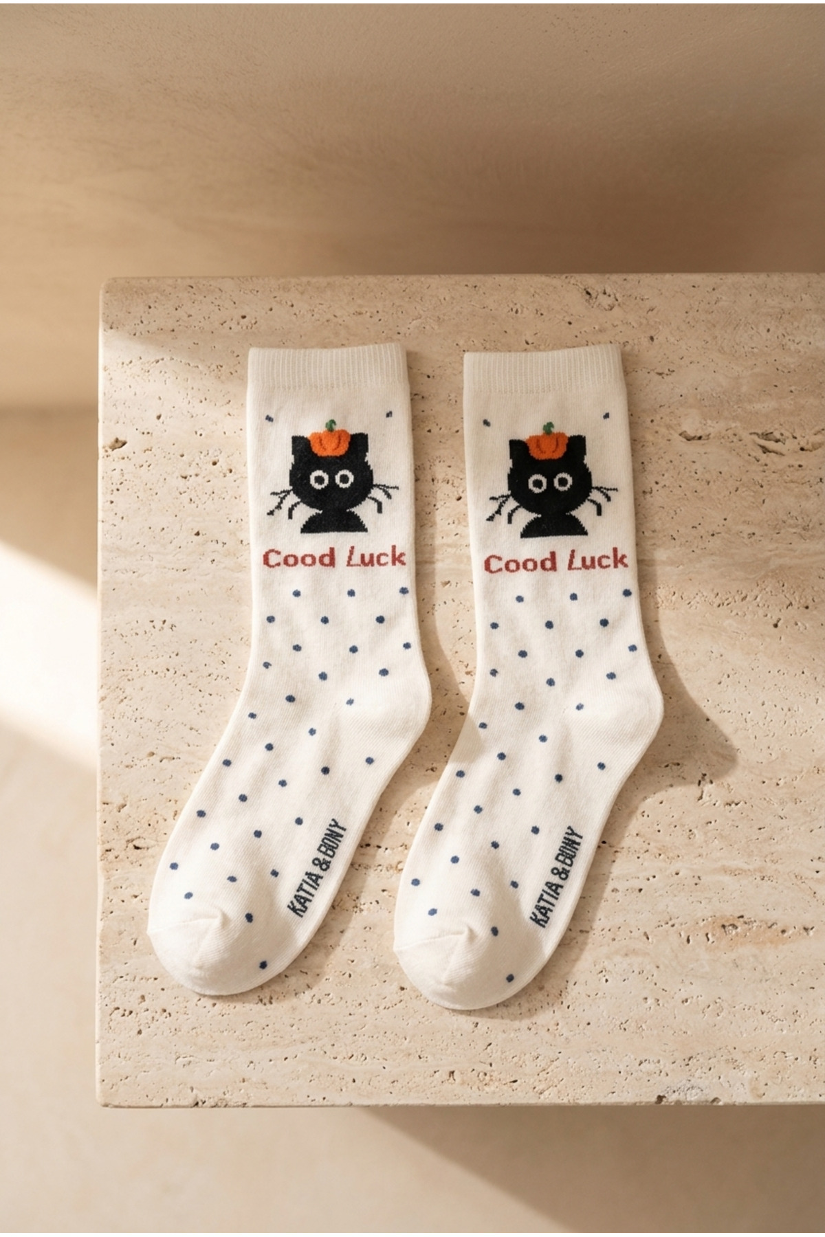 Katia&Bony Kadın 4'lü Karışık Kedi Desenli Soket Çorap görsel 2