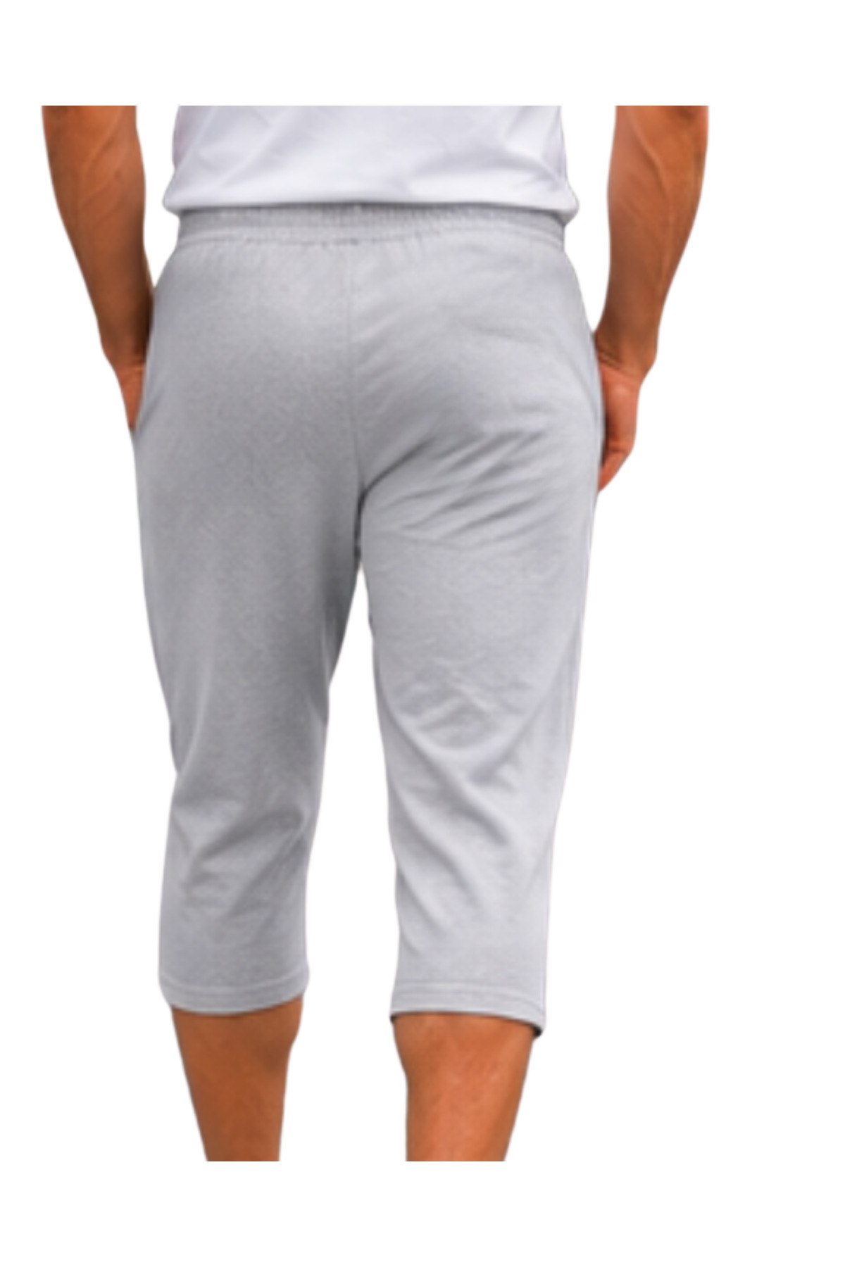 Relax family xf Erkek Siyah Gri 2'li Uzun Penye Şort & Bermuda Kapri Yazlık Pamuklu Slim Fit görsel 4