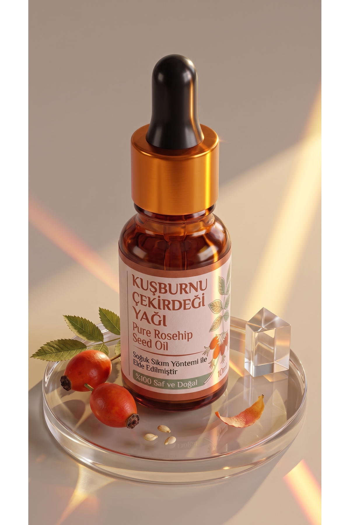 Kuşburnu Çekirdeği Yağı 10 ml / Soğuk Sıkım / %100 Saf Ve Doğal / Rosehip Seed Oil — A1-Kuşburnu-yag-10 — تصویر 7 از 8