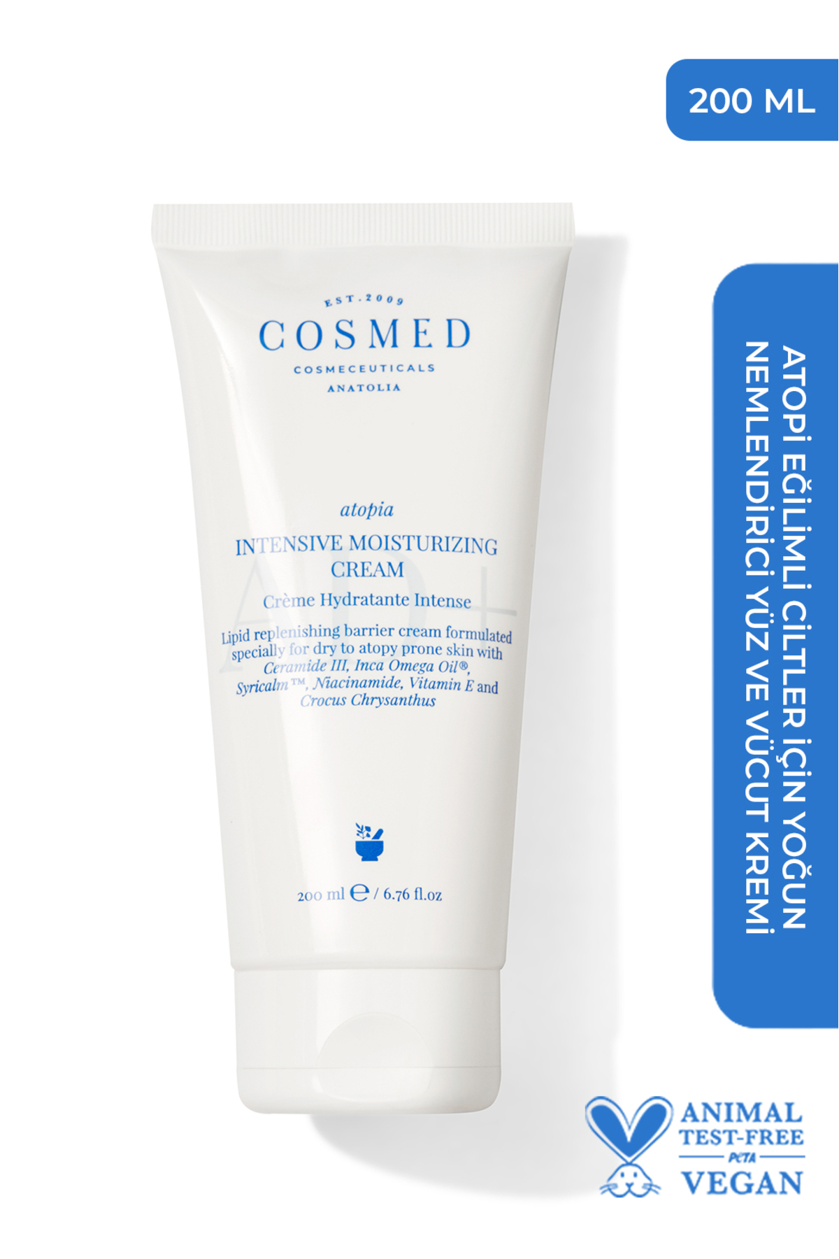 COSMED Atopi Eğilimli Ciltler için Yoğun Nemlendirici Yüz ve Vücut Kremi /INTENSIVE MOISTURIZING CREAM — 20704