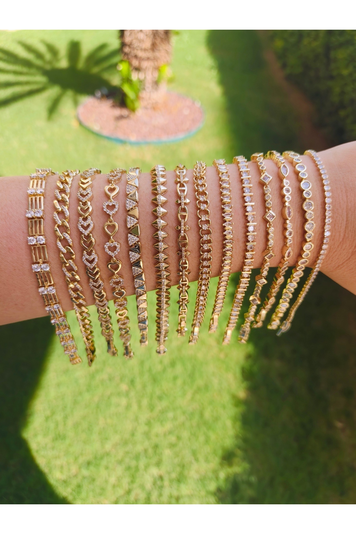 POKAK CM JEWELRY 14K Altın Kaplama Renk Kuyumcu İşçiliği Vip Bileklik - 1 ADET - görsel 5