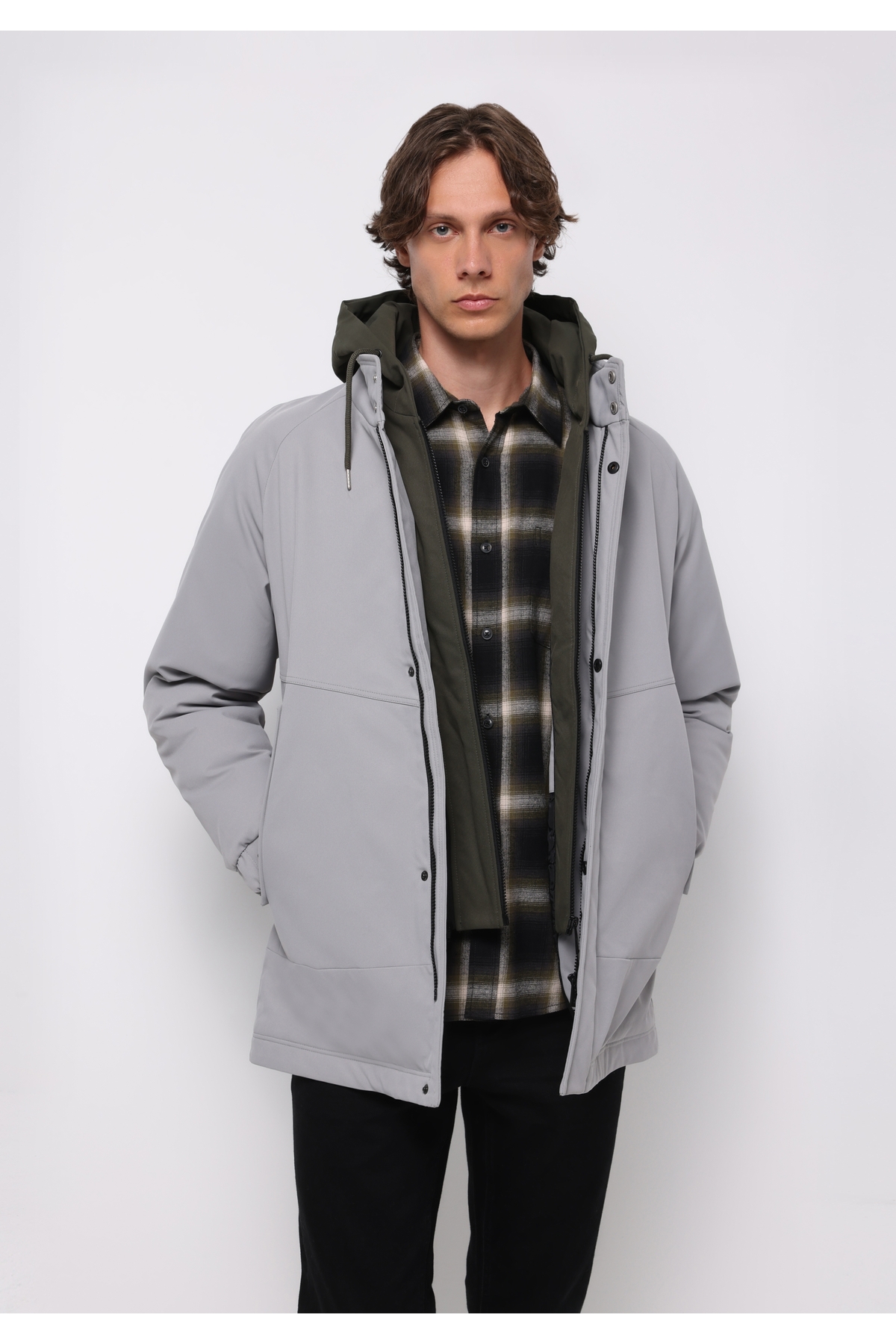 Colin's Regular Fit Erkek Gri Kaban