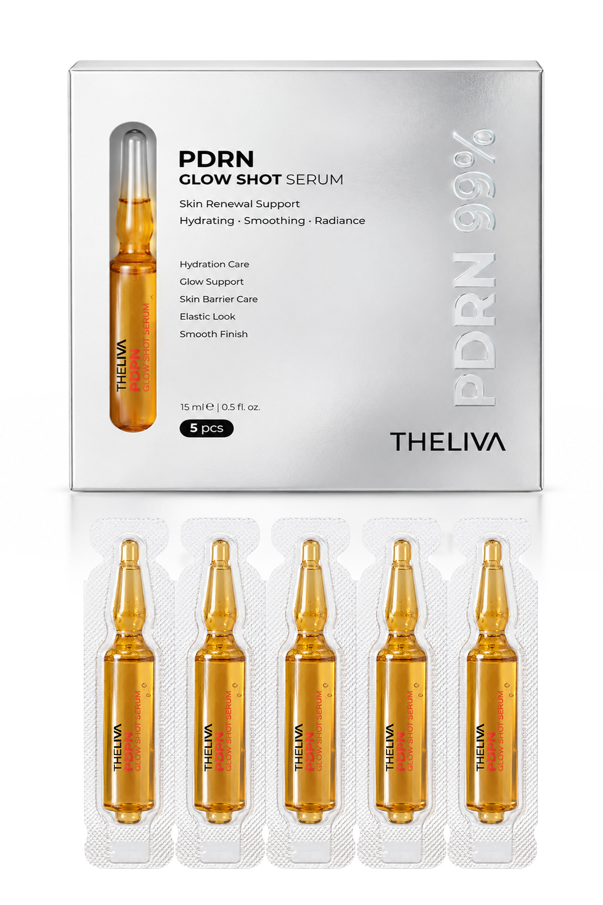 PDRN Glow Shot – Işıltı Veren Aydınlatıcı Ampul, Cam Cilt Etkisi, 5'li Paket — Glowshot — تصویر 2 از 8