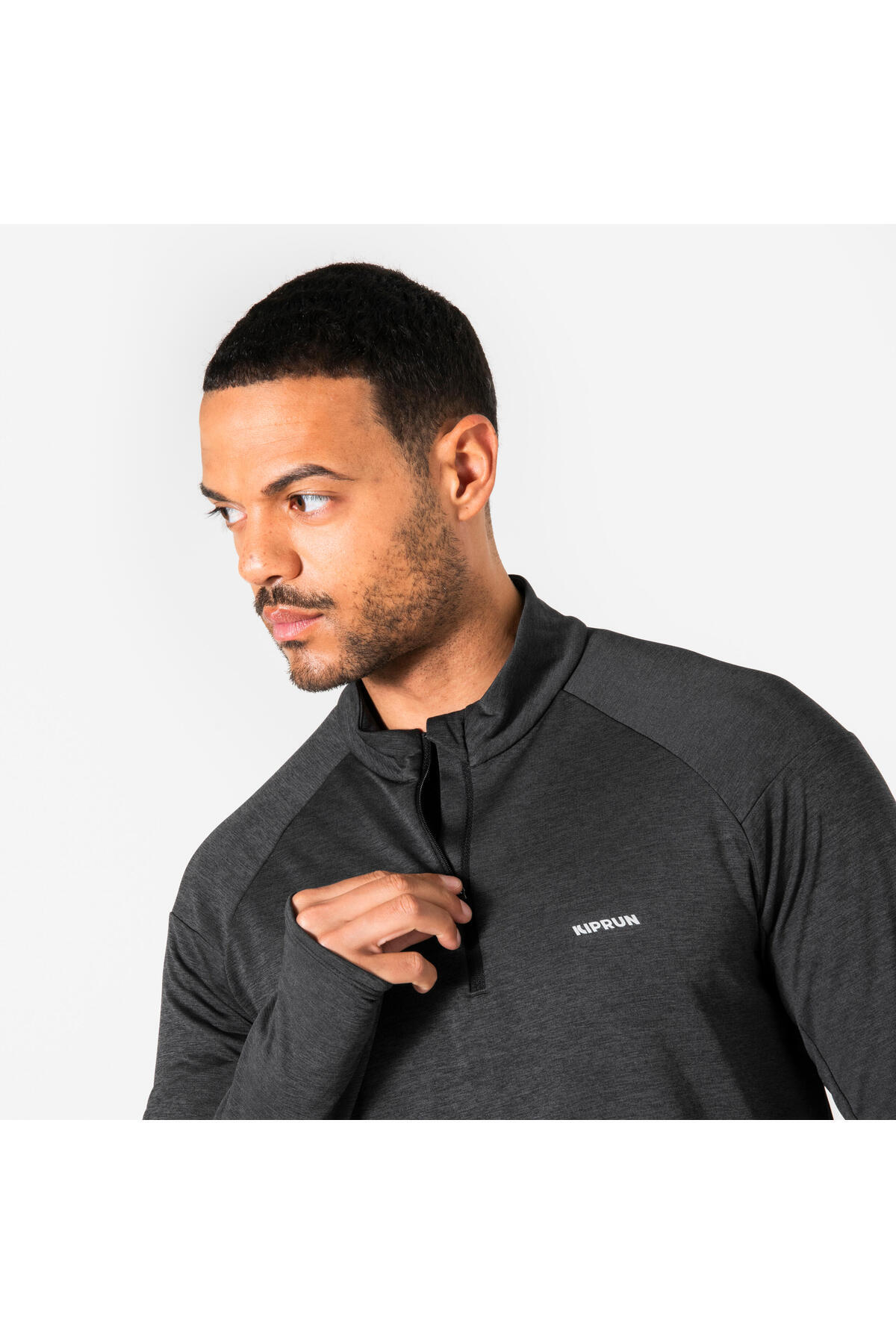 Decathlon Kiprun Erkek Uzun Kollu Koşu Tişörtü - Siyah - Kiprun Run 100 görsel 3