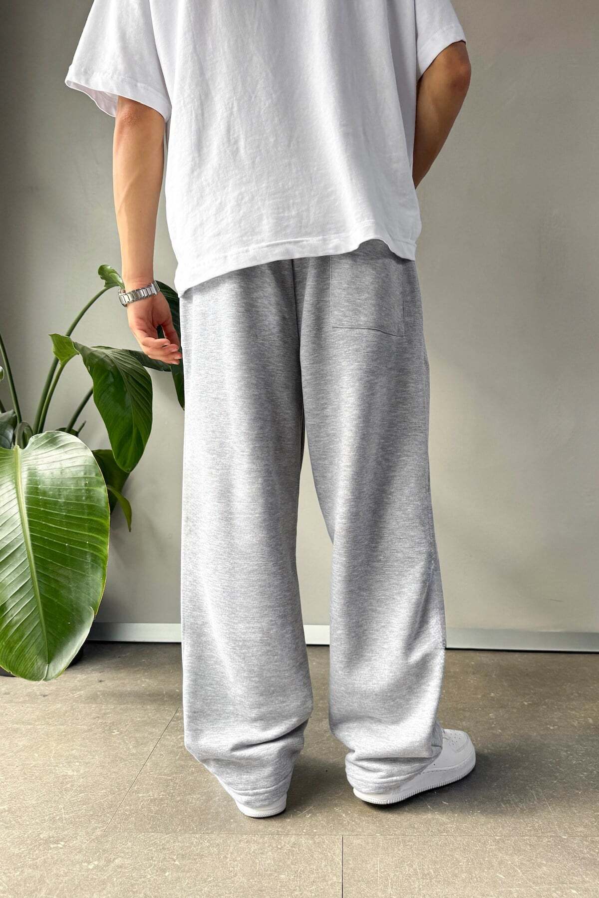 Flaw Wear Flaw Atelier Baggy Eşofman Altı Gri Melanj görsel 4