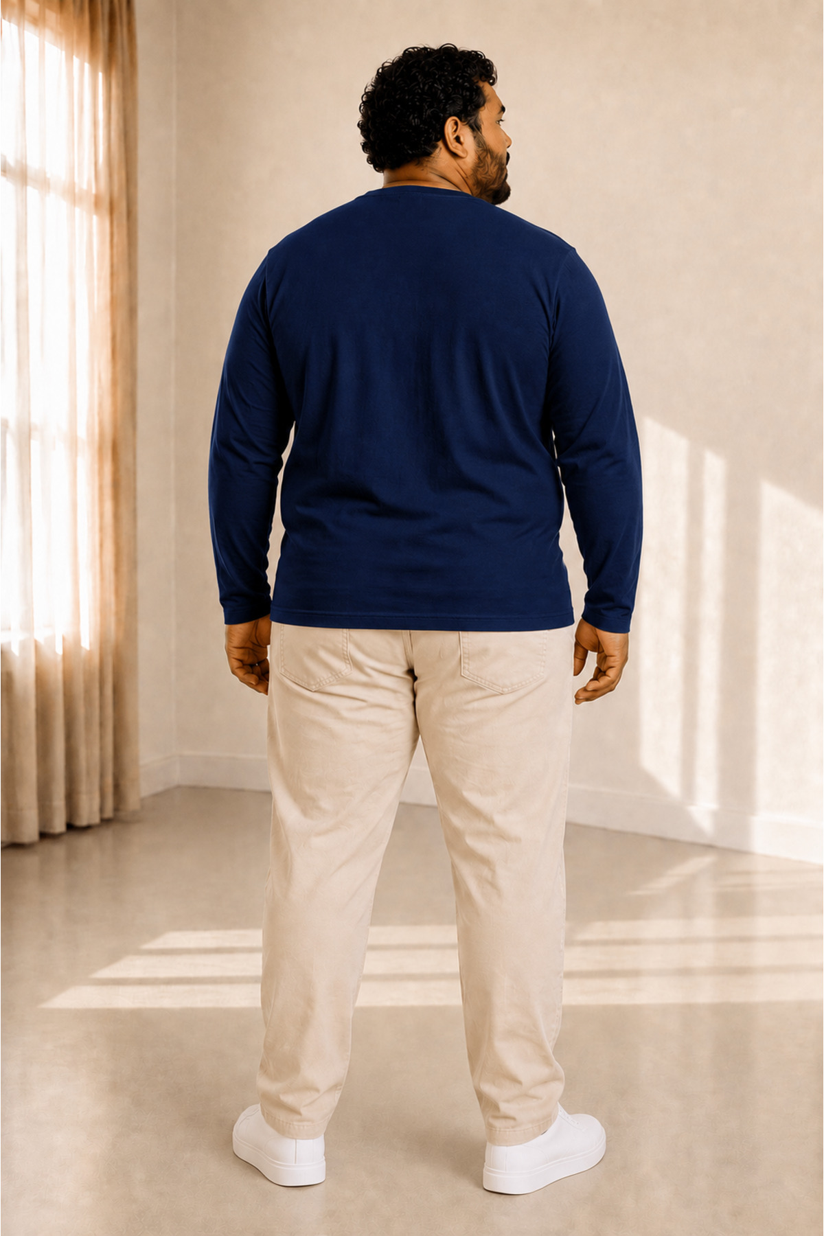 sngl tekstil Erkek Büyük Beden Oversize Uzun Kollu T-shirt 3xl 4xl 5xl 6xl 7xl 8xl 9xl görsel 3