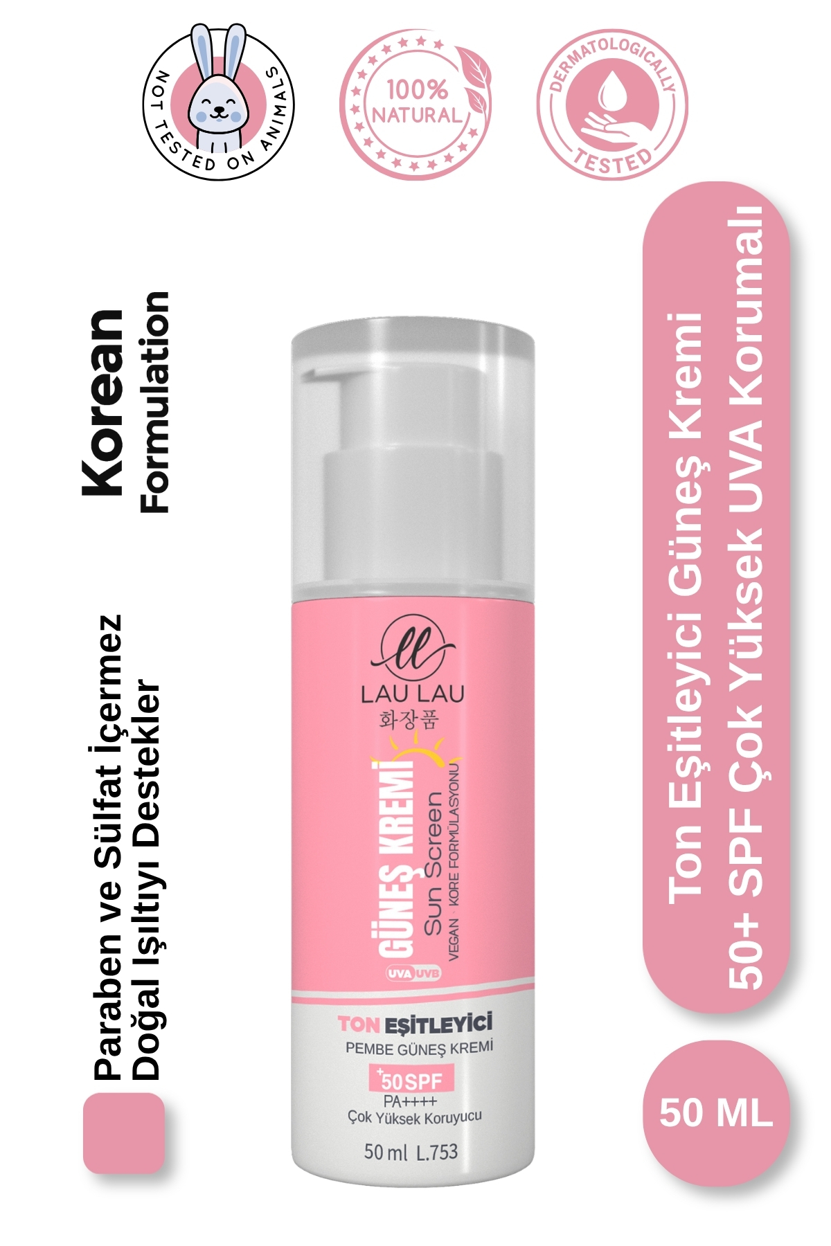 Ton Eşitleyici Yüksek Korumalı Güneş Kremi Tone-Up Pink 50 Ml — ERC043504