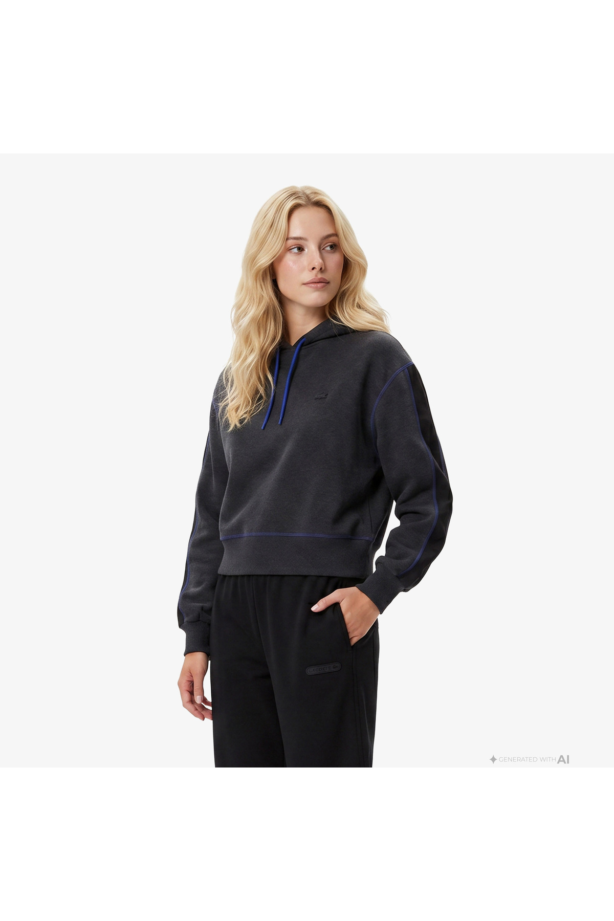 Lacoste Straight Fit Kadın Siyah Eşofman Altı