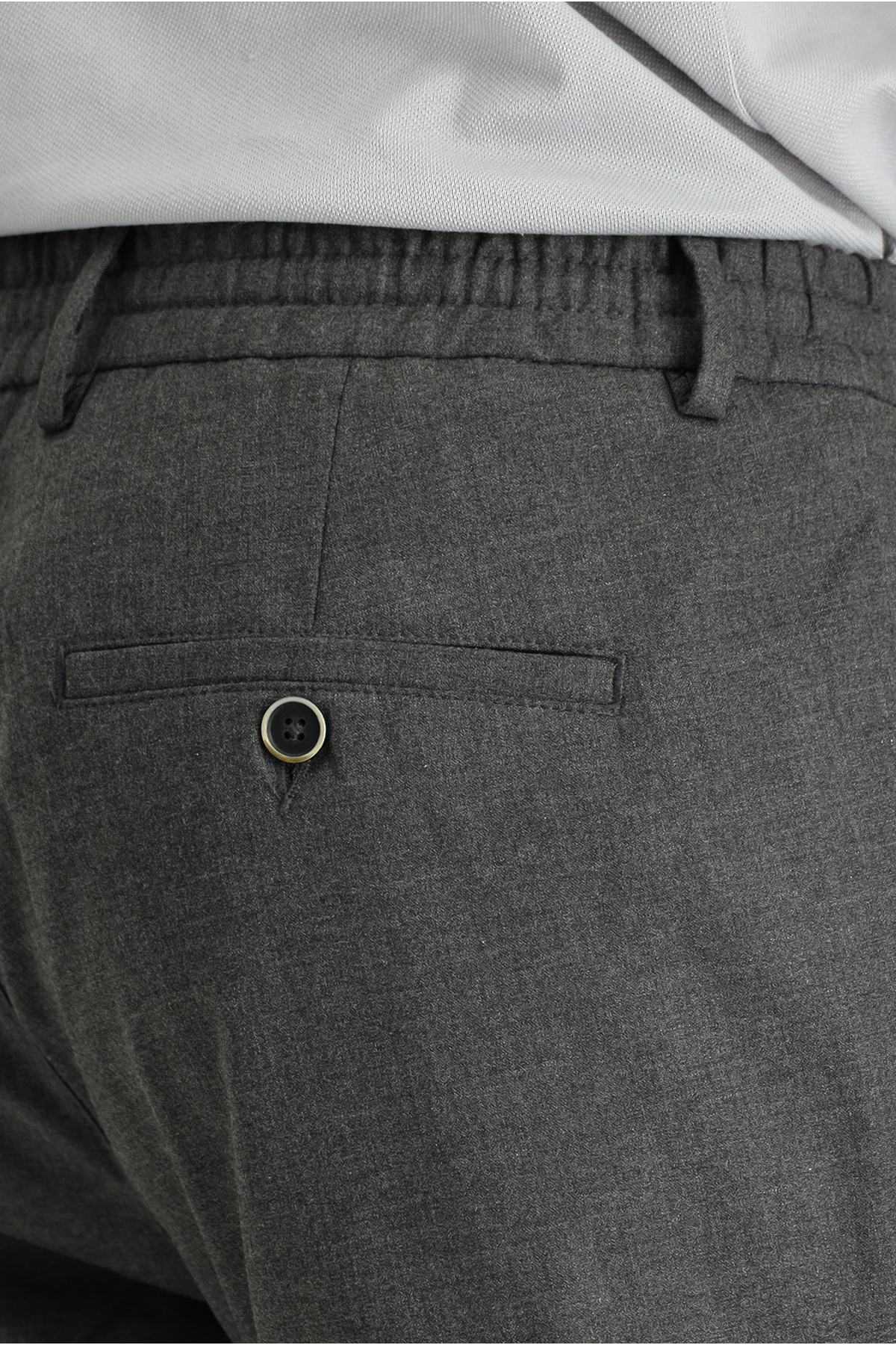 Kiğılı Regular Fit Standart Kesim Beli Lastikli Bağcıklı Klasik Pantolon görsel 5
