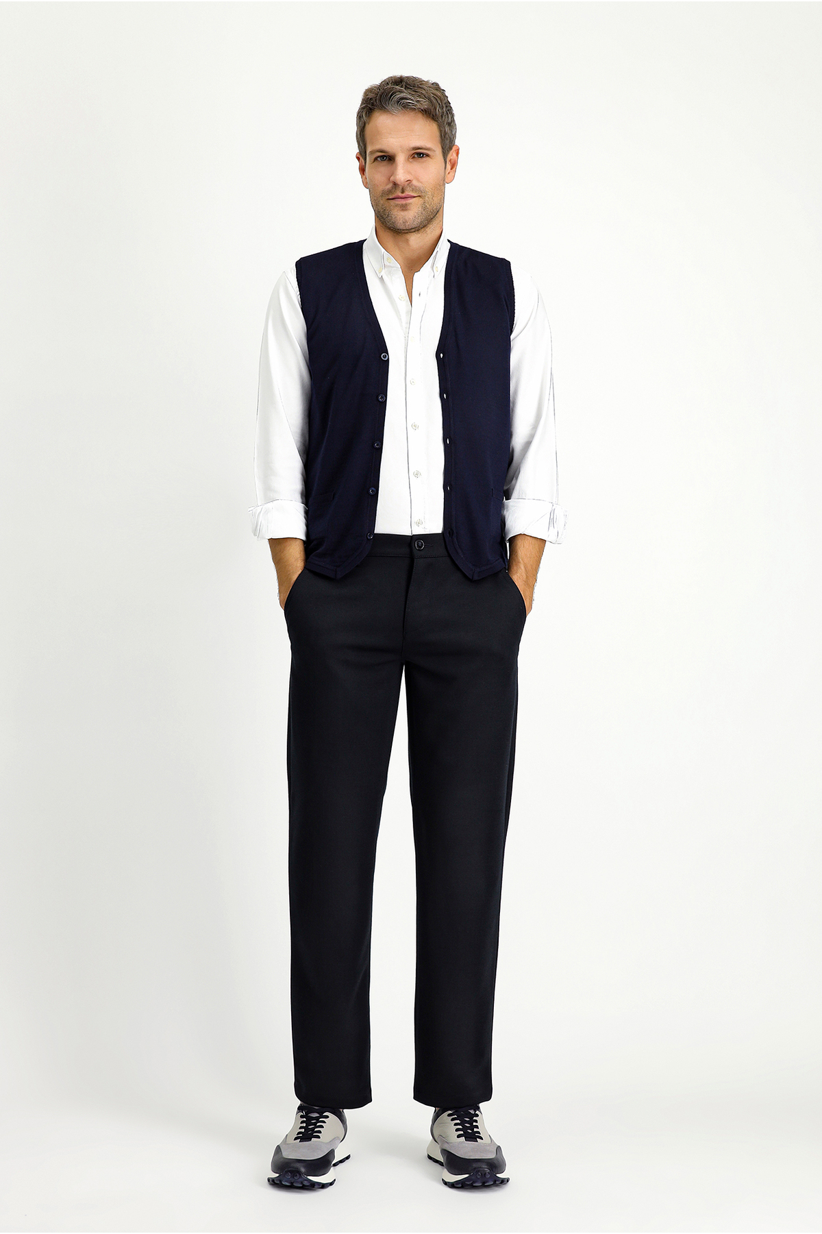 Kiğılı Slim Fit Dar Kesim Yünlü Triko Yelek görsel 3