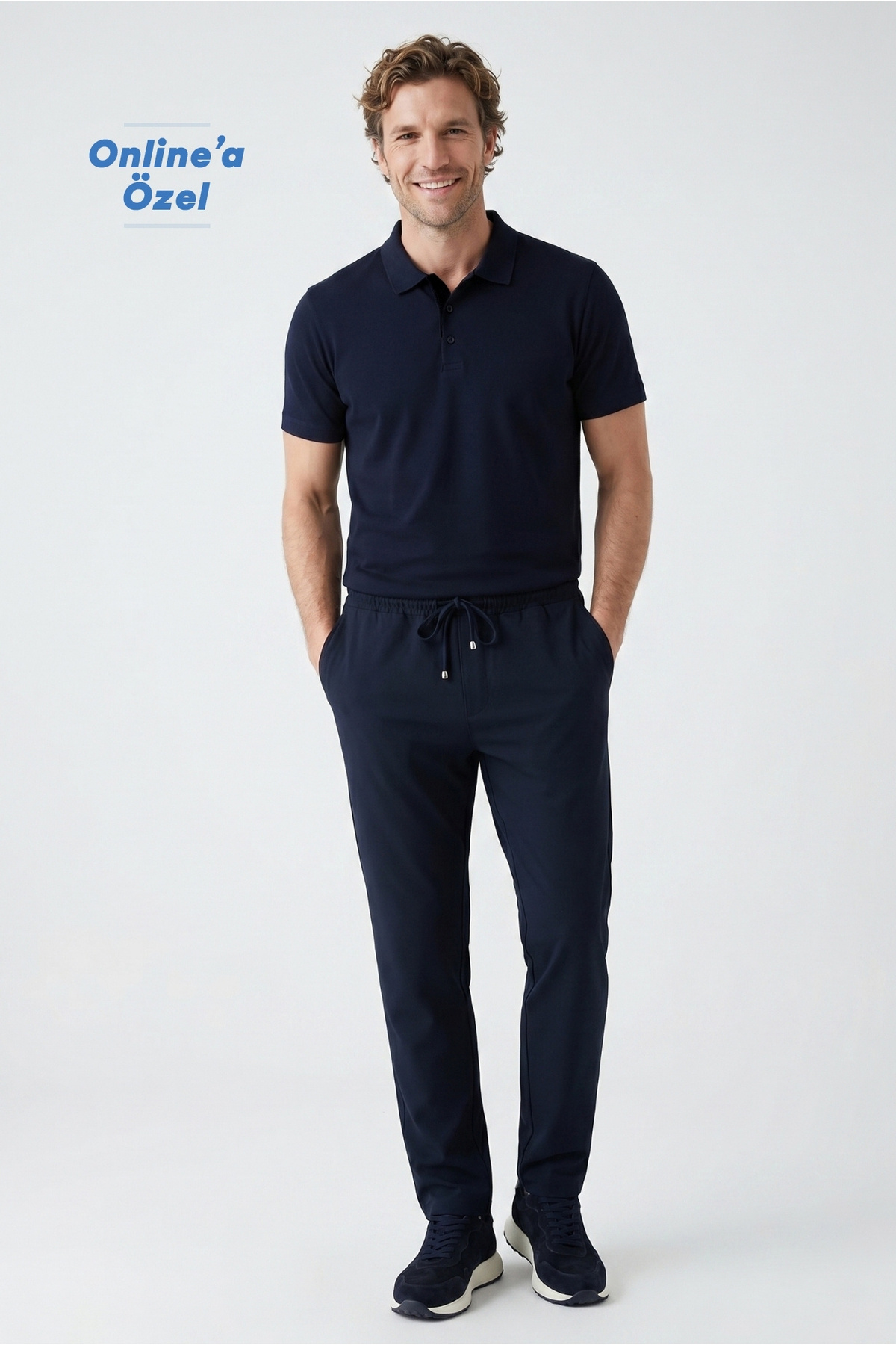 Kiğılı Regular Fit Standart Kesim Yandan Cep Beli Lastikli İpli Jogger Pantolon
