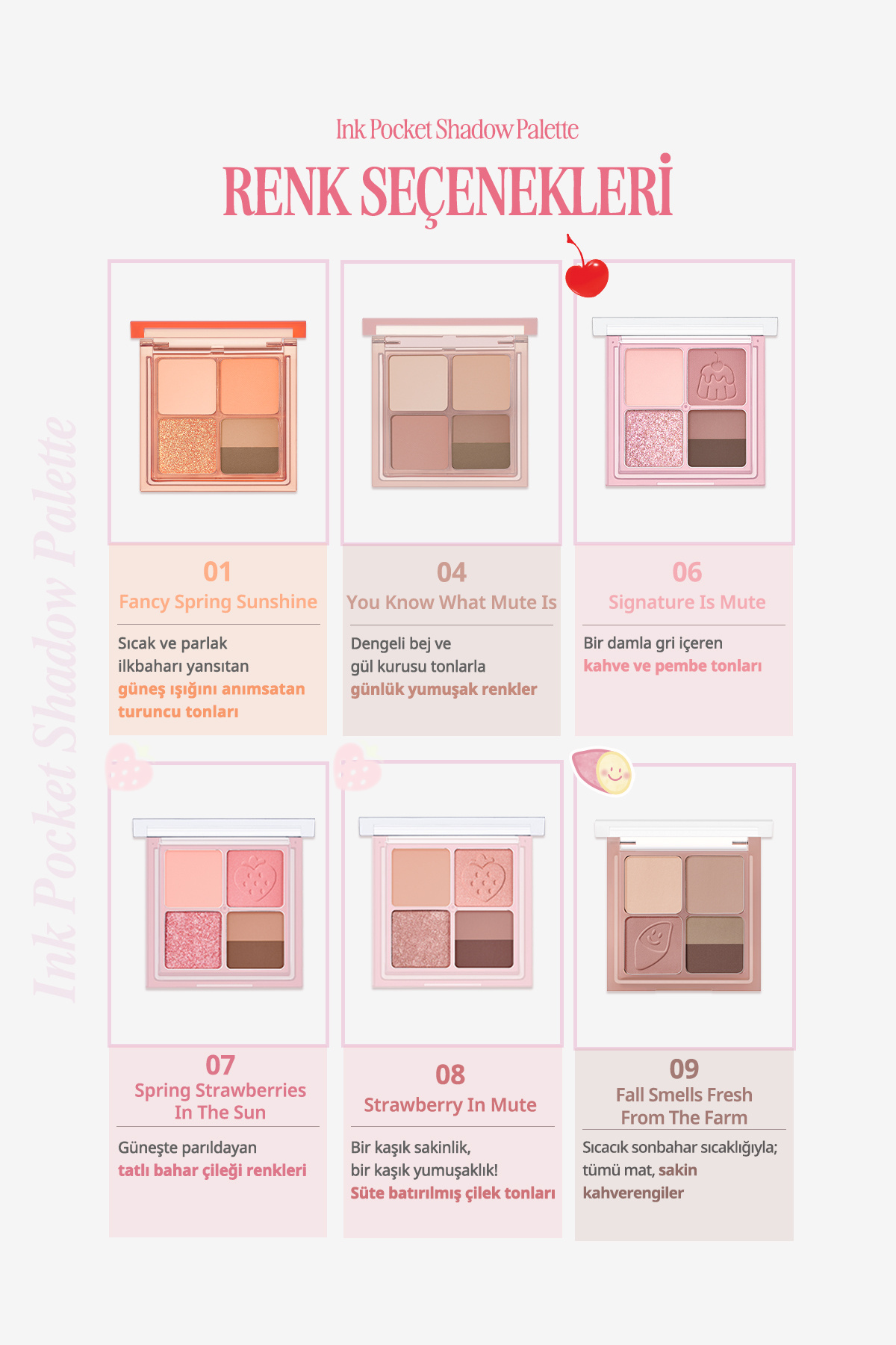 PERIPERA Ink Pocket Shadow Palette (پاییز 2009 رایحه های تازه از مزرعه) - قهوه‌ای 6226 — تصویر 4 از 8