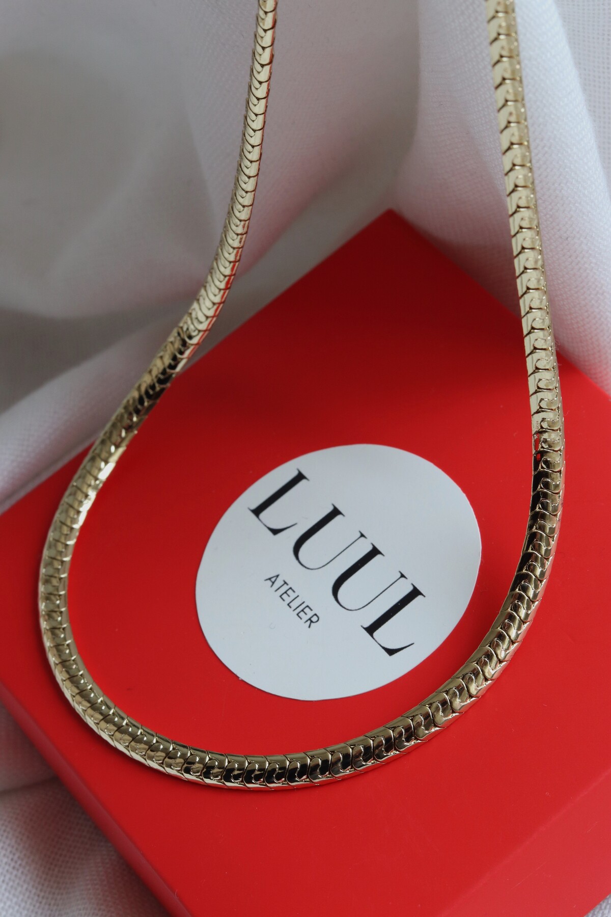 LUUL ATELIER XUPING Vip 14K Gold Yılan Model Çelik Kolye