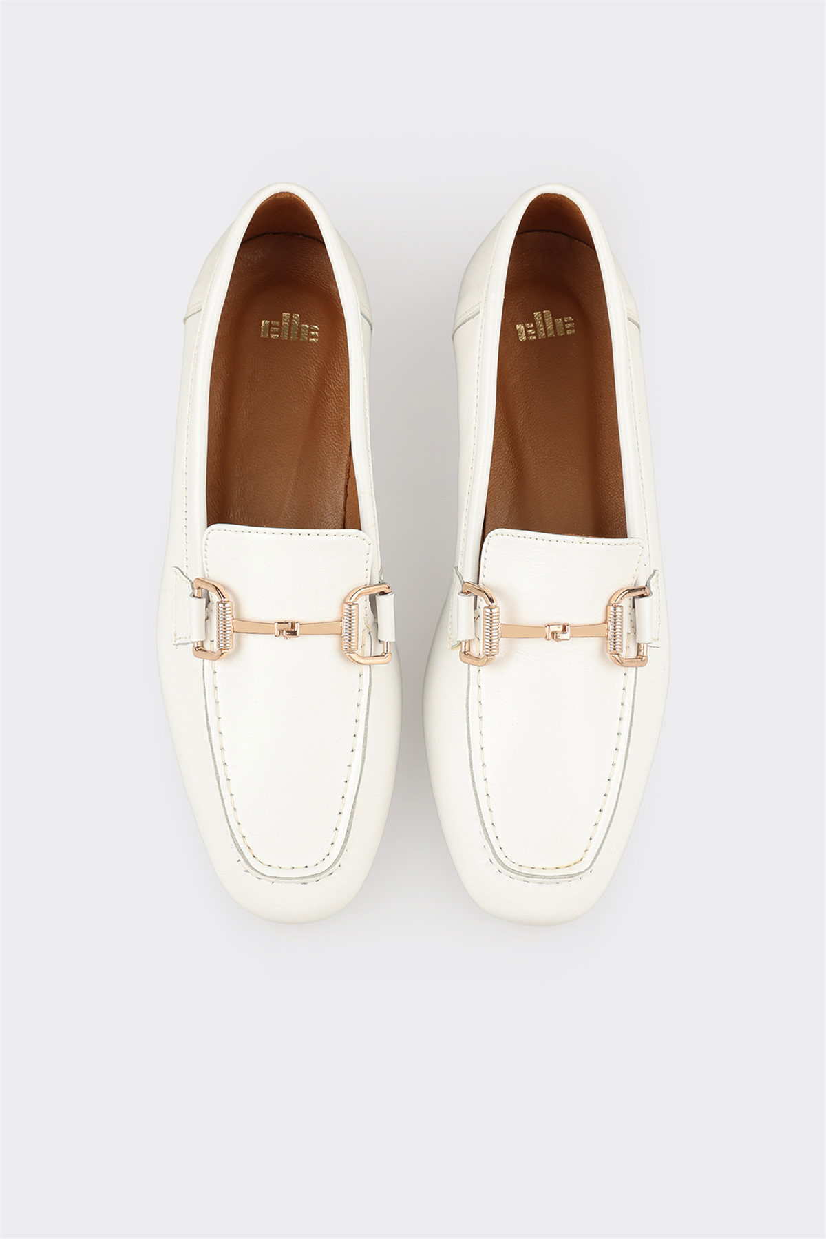 Elle Shoes Beyaz Deri Kadın Günlük Ayakkabı görsel 4