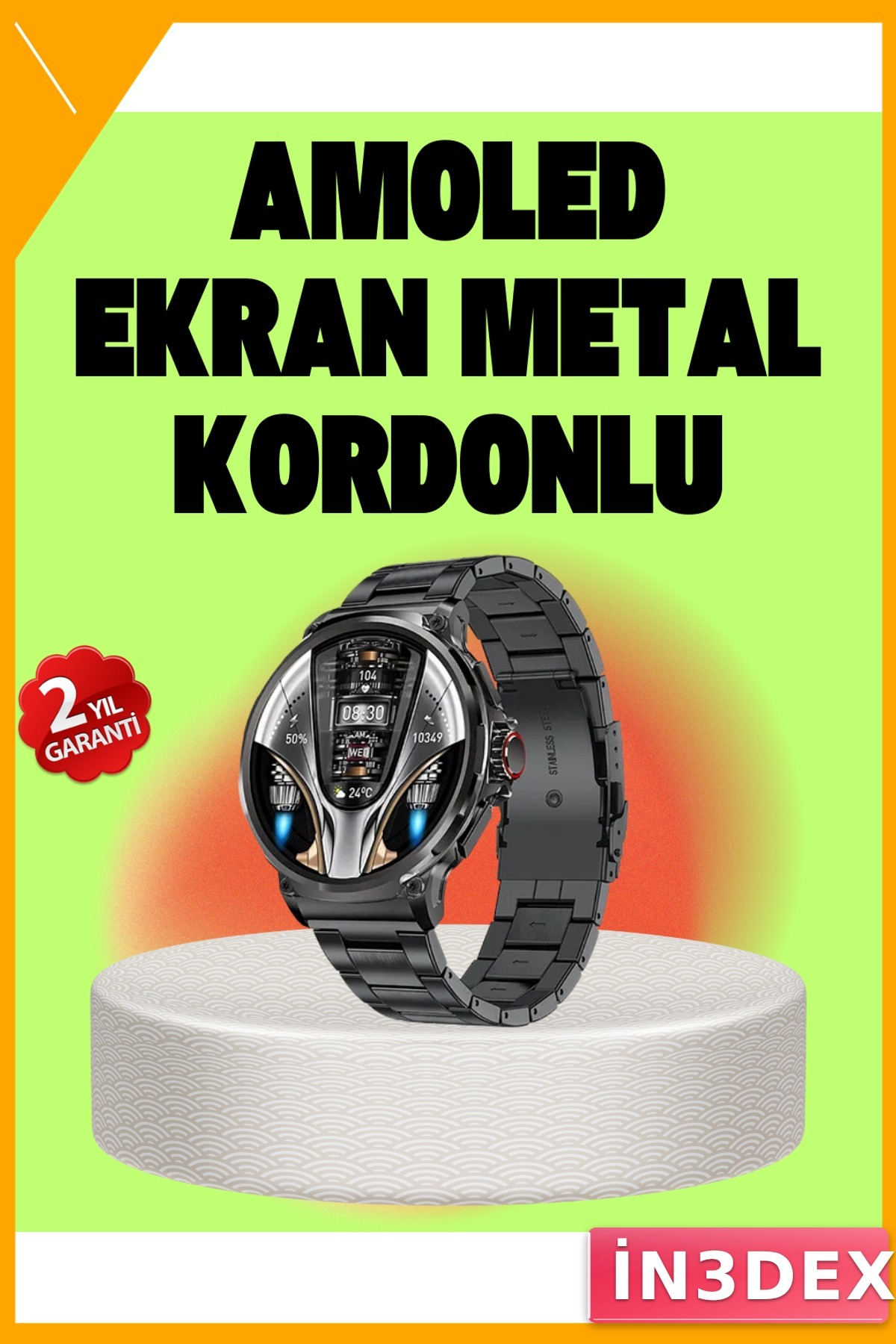 Akıllı Saat 1.93" Ultra HD Ekran 700mAh Batarya 3 Kordon SW80