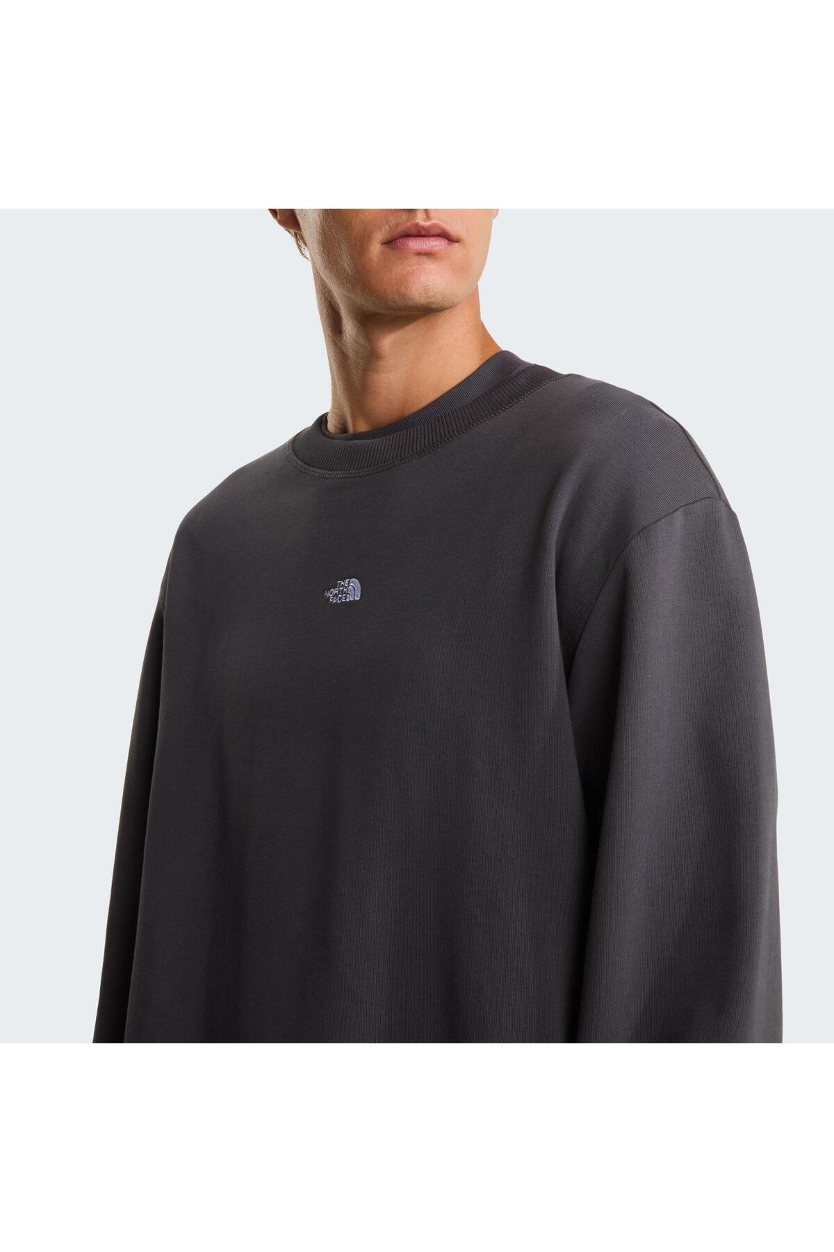 THE NORTH FACE U ESSENTIAL LIGHT RELAXED CREW Unisex Sweatshirt NF0A8GQCRHI1 Gri-XL görsel 8