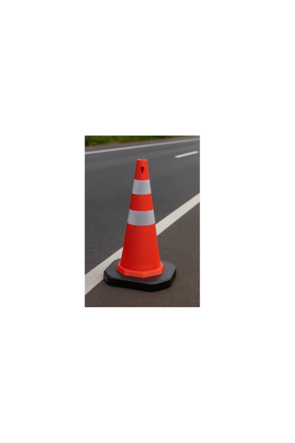 Pe Trafik Konisi | Pvc Ağırlıklı – Çift Reflektifli– 50 cm 2