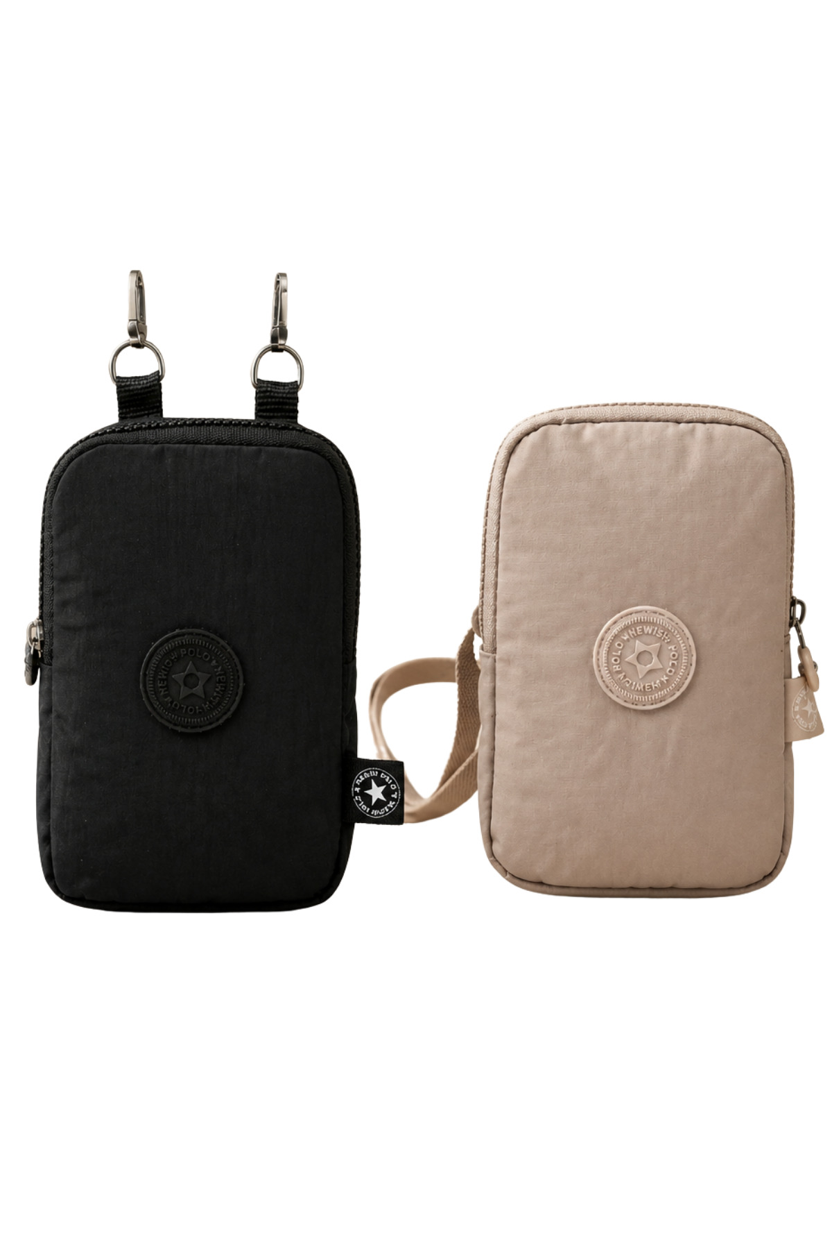 Newish Polo 2'li Kadın Su Geçirmez Mini Telefon Cüzdan Ve Pasaport Boyun Askılı Çapraz Omuz Çanta