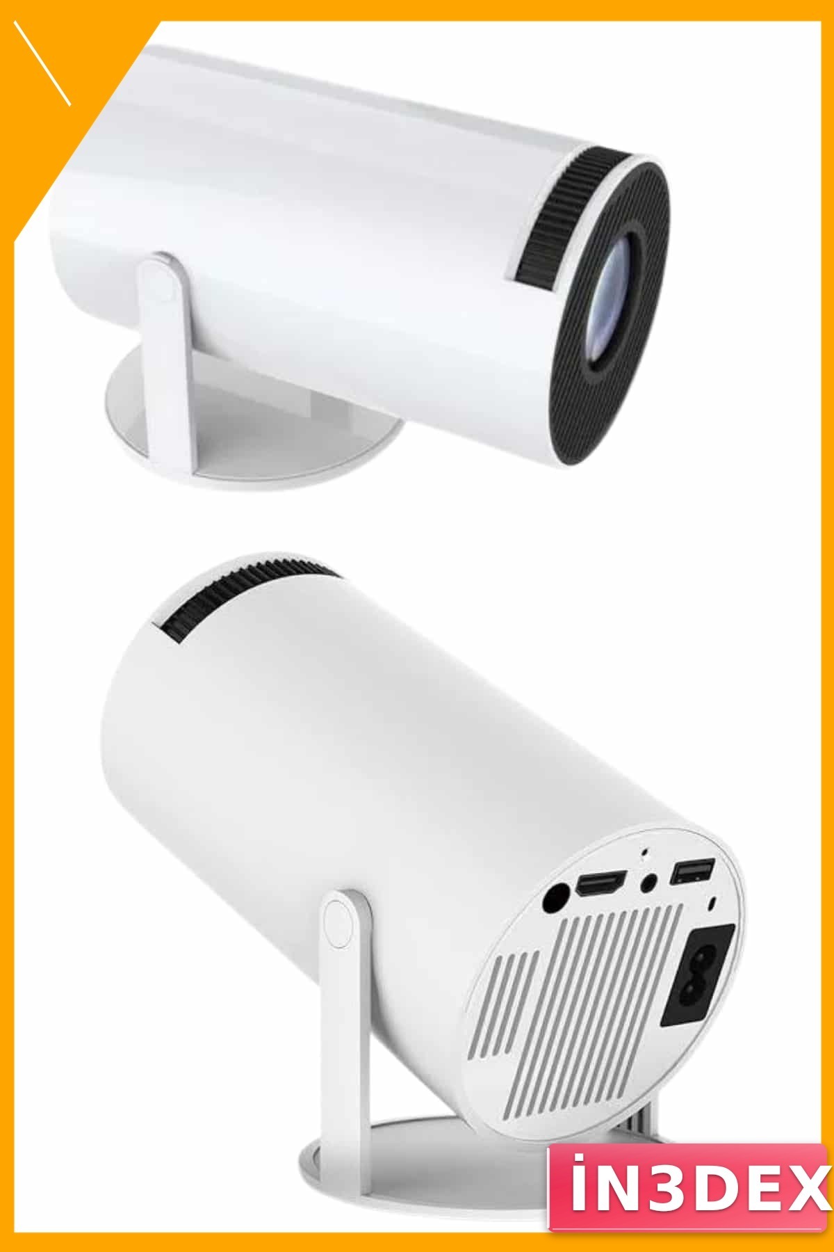 Taşınabilir Mini Projektör 720P 120 ANSI Android 11.0 40-130 İnç