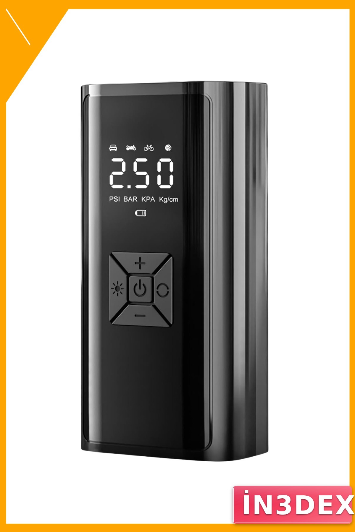 Kablosuz Dijital Lastik Pompası Powerbank Şarjlı Hava Basma Cihazı