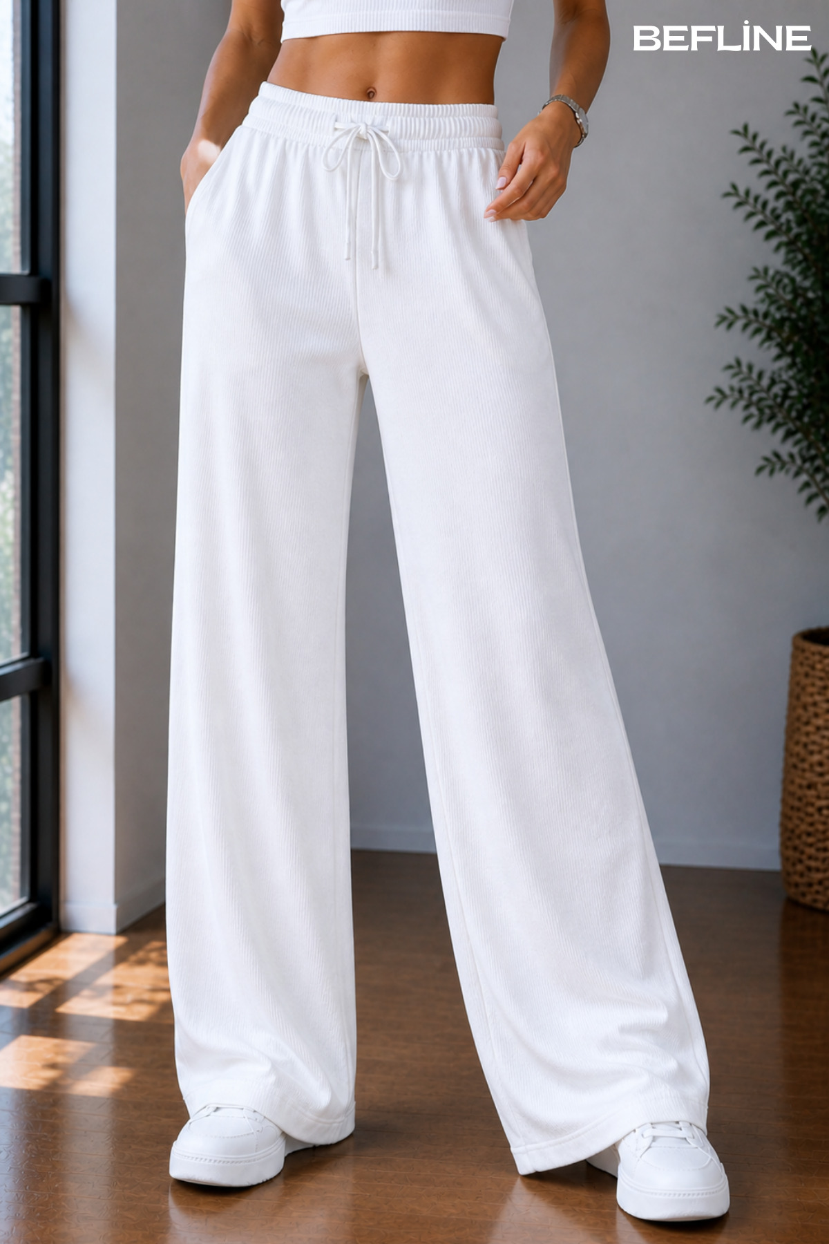LAVİNİM  Kadın Keten Oversize LooseFit Rahat Pantolon