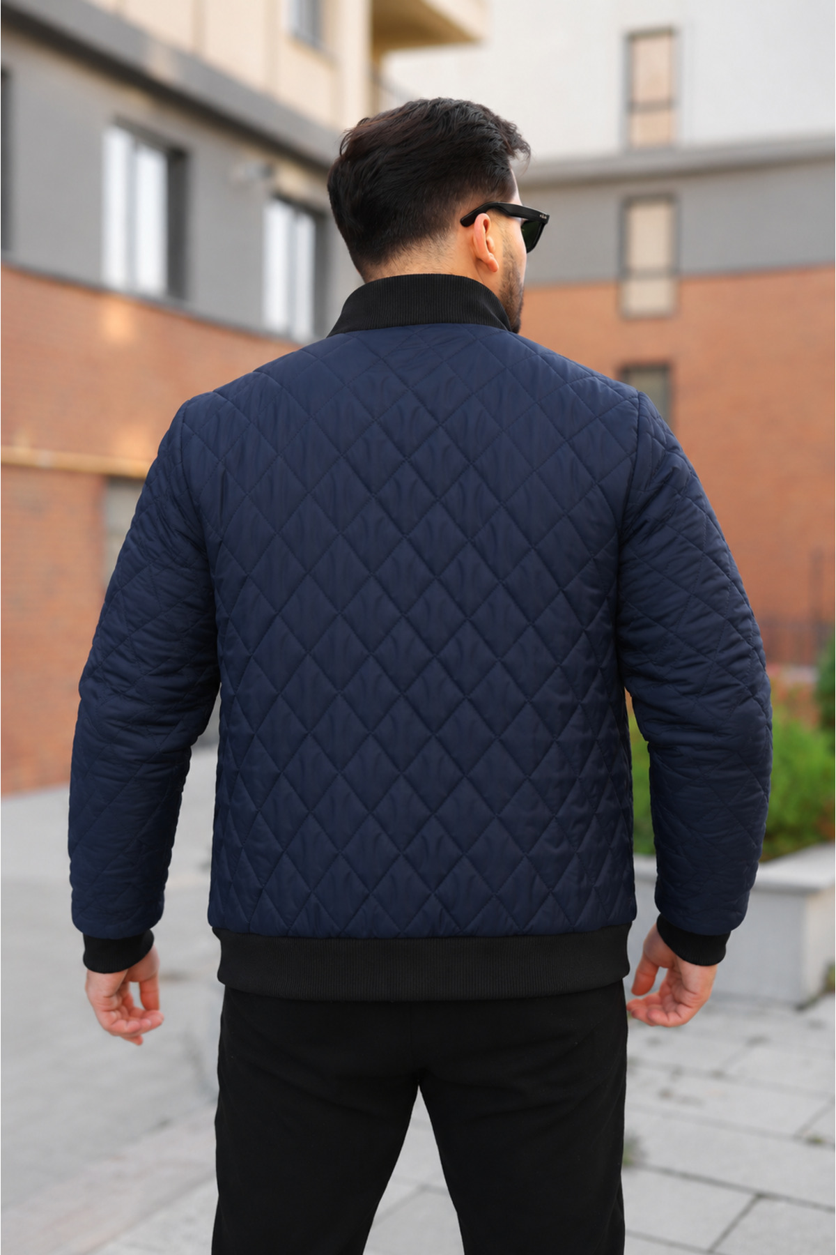 کاپشن زمستانی لحافی مردانه مدل Comfort Premium — سرمه‌ای E0205-32 — تصویر 4 از 5