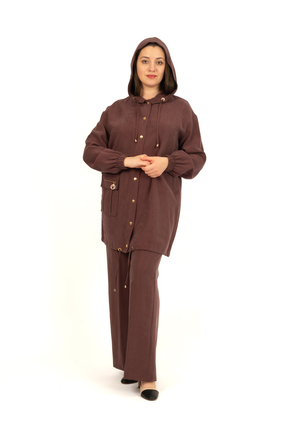 derin store Kolu Lastikli Rahat kesim Çıt Çıt Detaylı Cepli Comfort İkili Takım