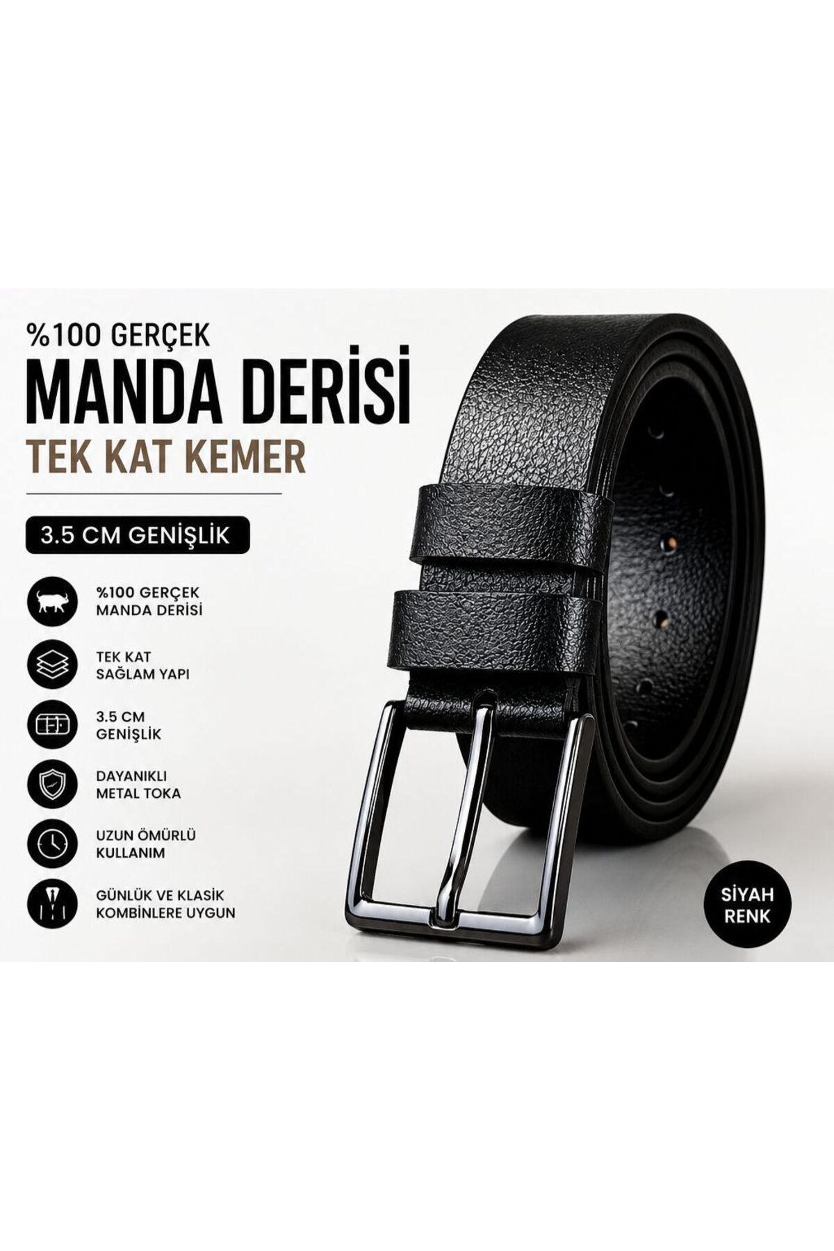 PAY DERİ VE DERİ ÜRÜNLERİ 4.5 CM Hakiki Deri Kemer - Fiyatı, Yorumları