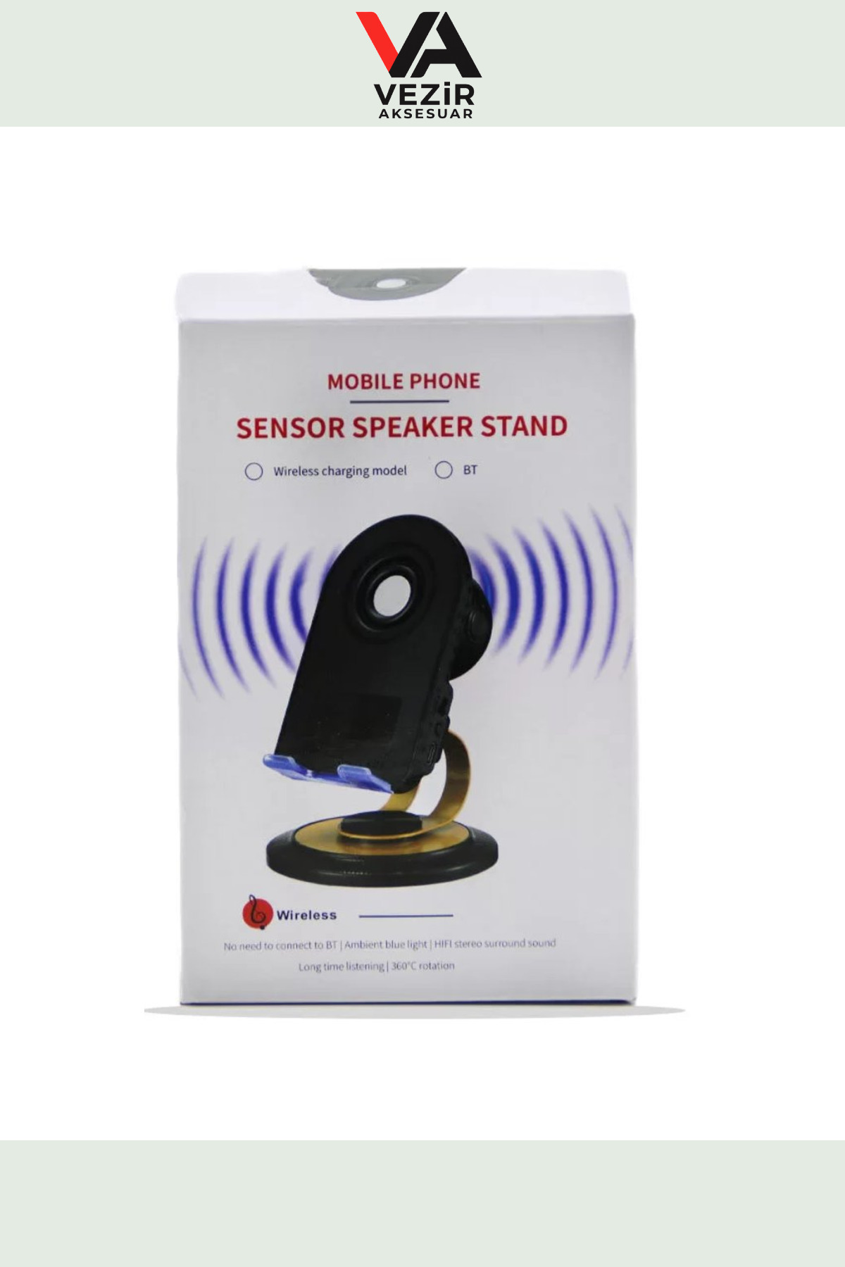 Mobile Phone Sensor Speaker Stand – Kablosuz Sensörlü 5W Sesli Telefon & Tablet Tutucu