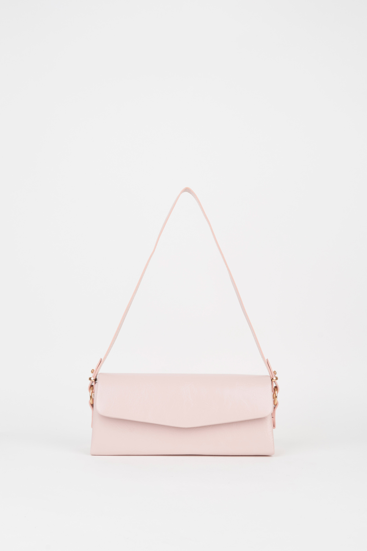 Women's Poppy Dusty Rose Textured Faux Leather Lined Snap Closure Hand Sleeve And Shoulder Bag