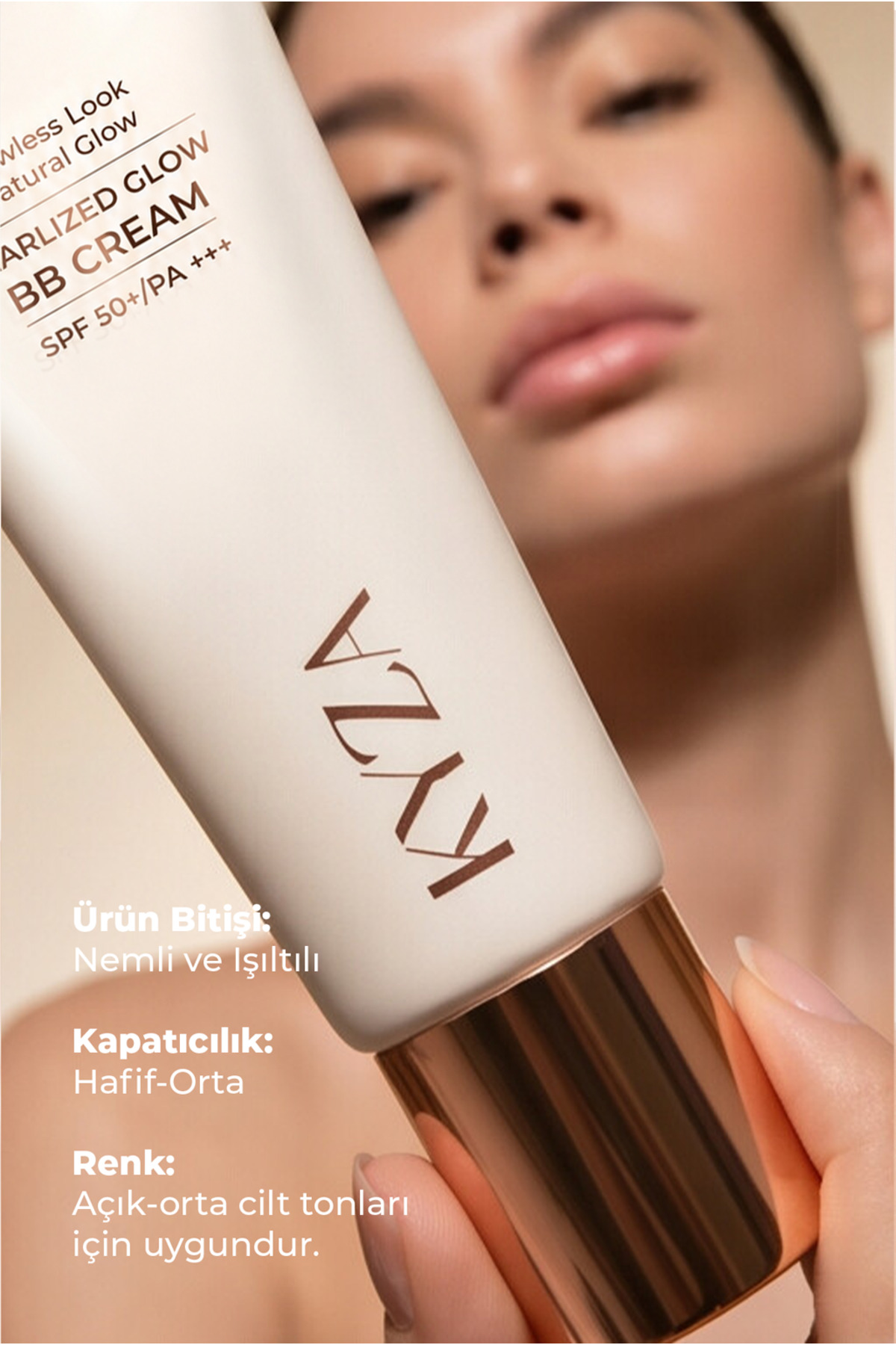 کرم BB Pearlized Glow Medium 02 SPF 50+ | ظاهر درخشان پوست 30 میلی لیتر — قهوه‌ای KYZ-BB — تصویر 5 از 8