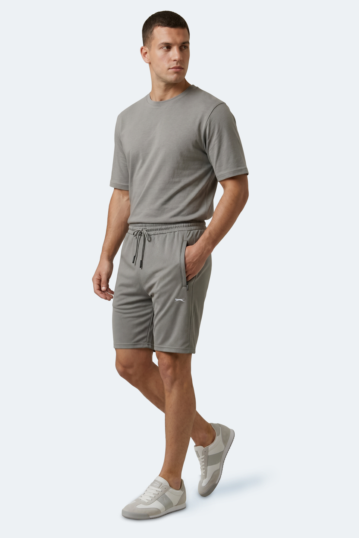Slazenger HYPERBOLT I Erkek Cepli Fıtness Koyu Gri Şort görsel 8