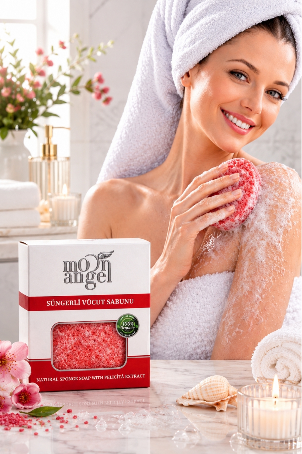 Süngerli Sabun Doğal Güzellik Felicita Extract Vücut Sabunu — görsel 2