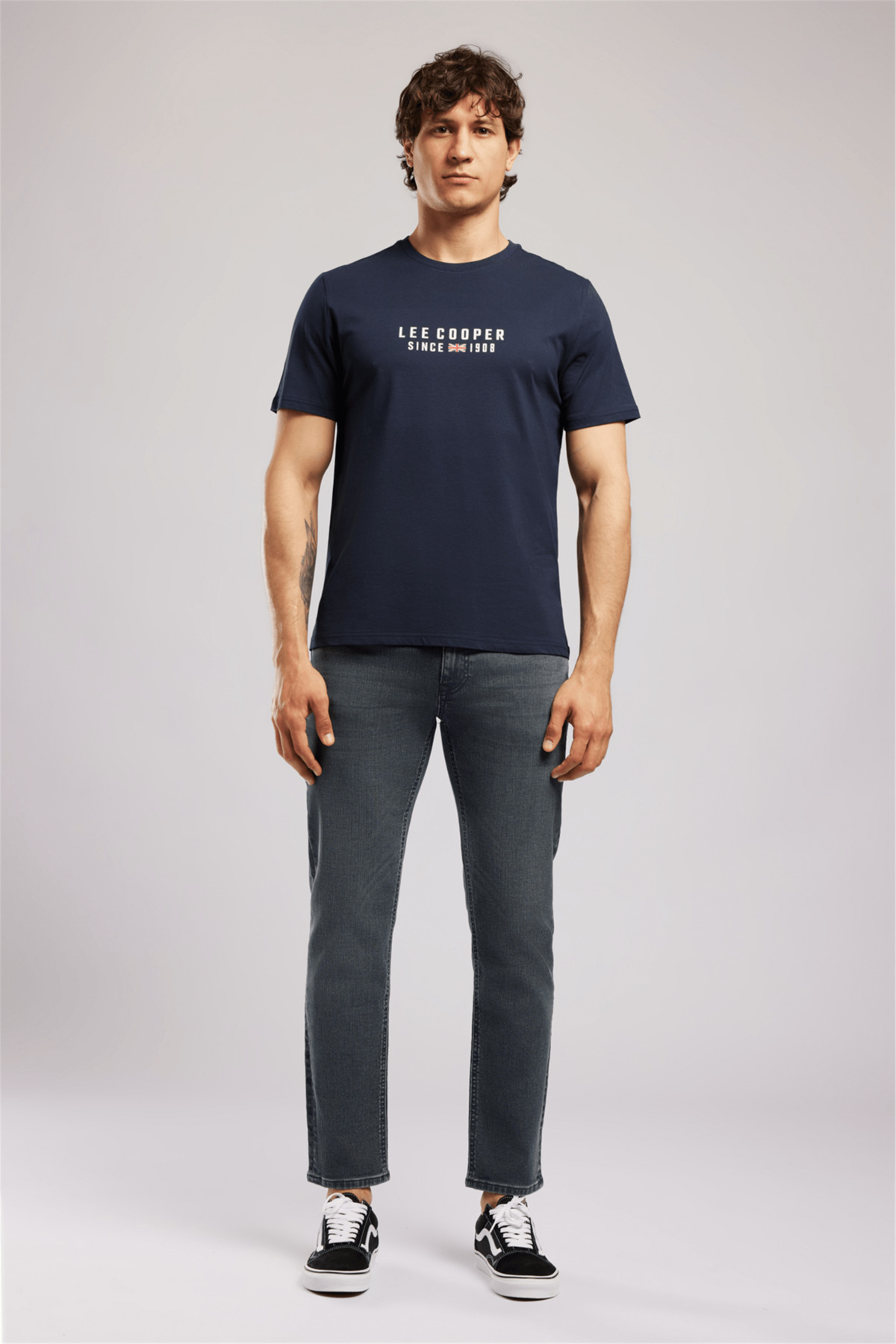 Lee Cooper ANSEL Erkek Regular Fit %100 Pamuk Baskılı Bisiklet