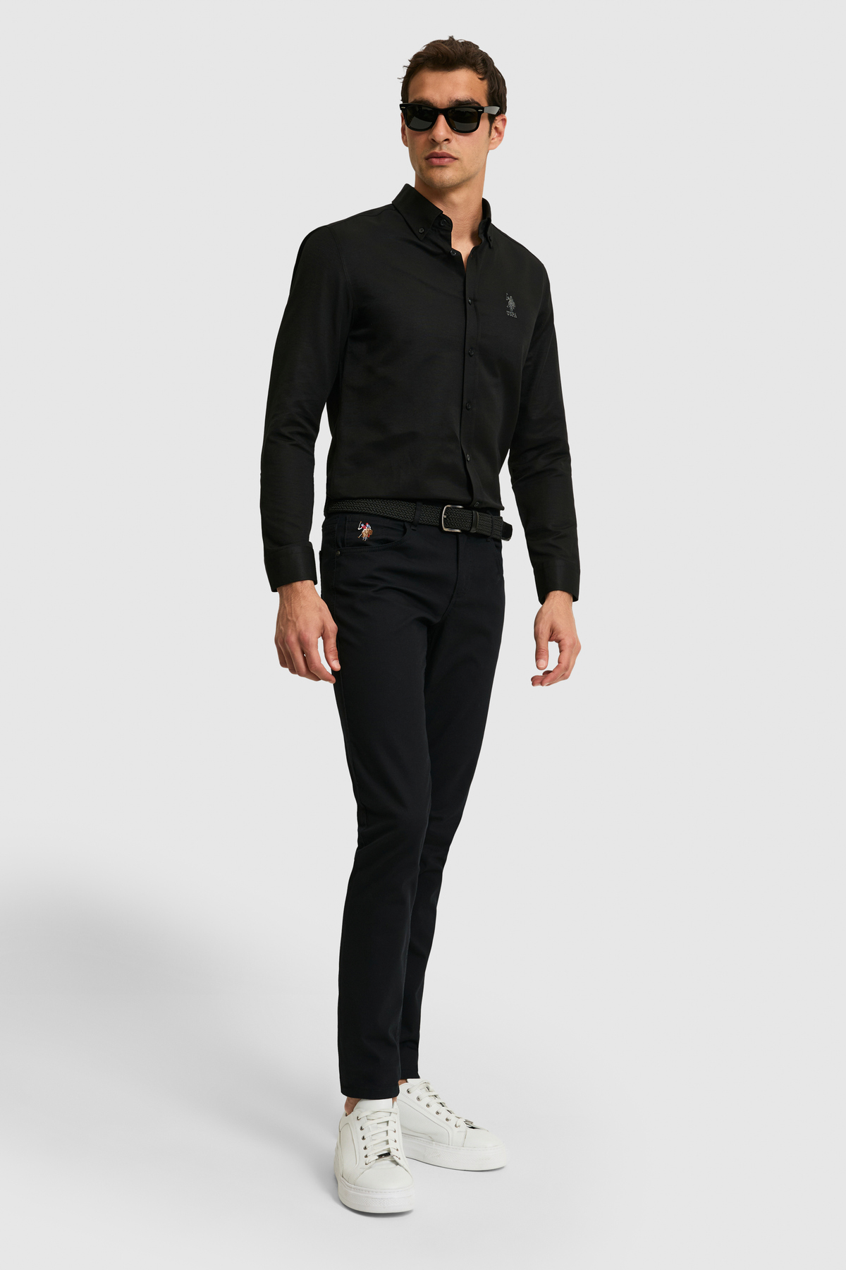 U.S. Polo Assn. Erkek Slim Fit Siyah Kanvas / Chino Pantolon 50322356-VR046