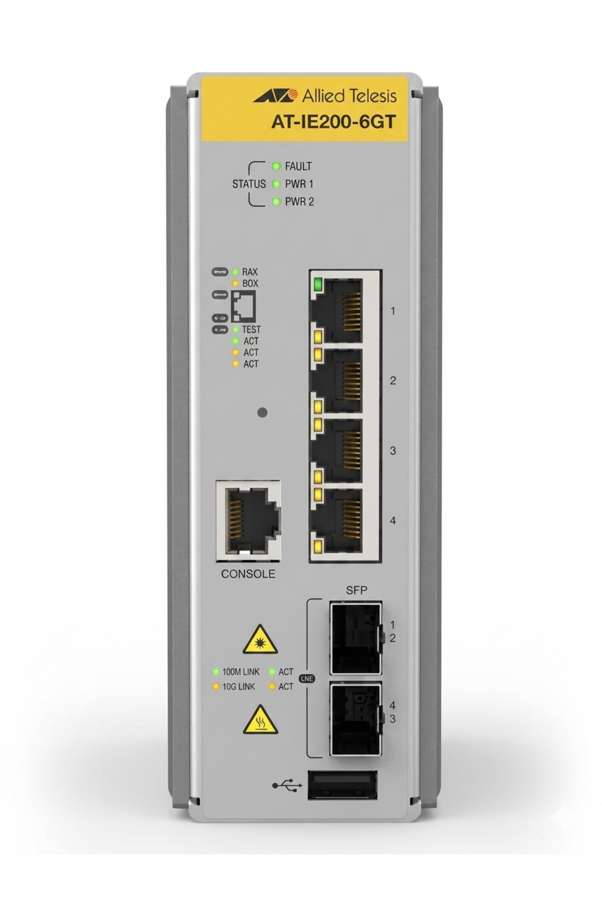 Allied Telesis AT-IE200-6GT Endüstriyel Gigabit Switch (4x Gigabit