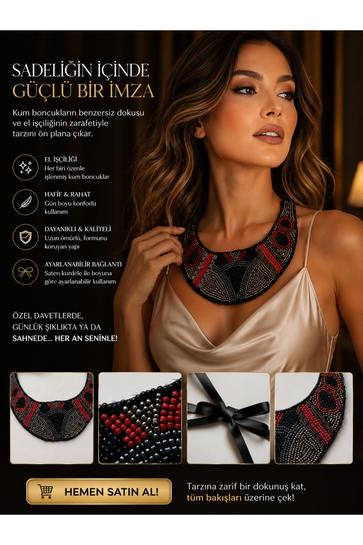 Special design sand bead collar necklace