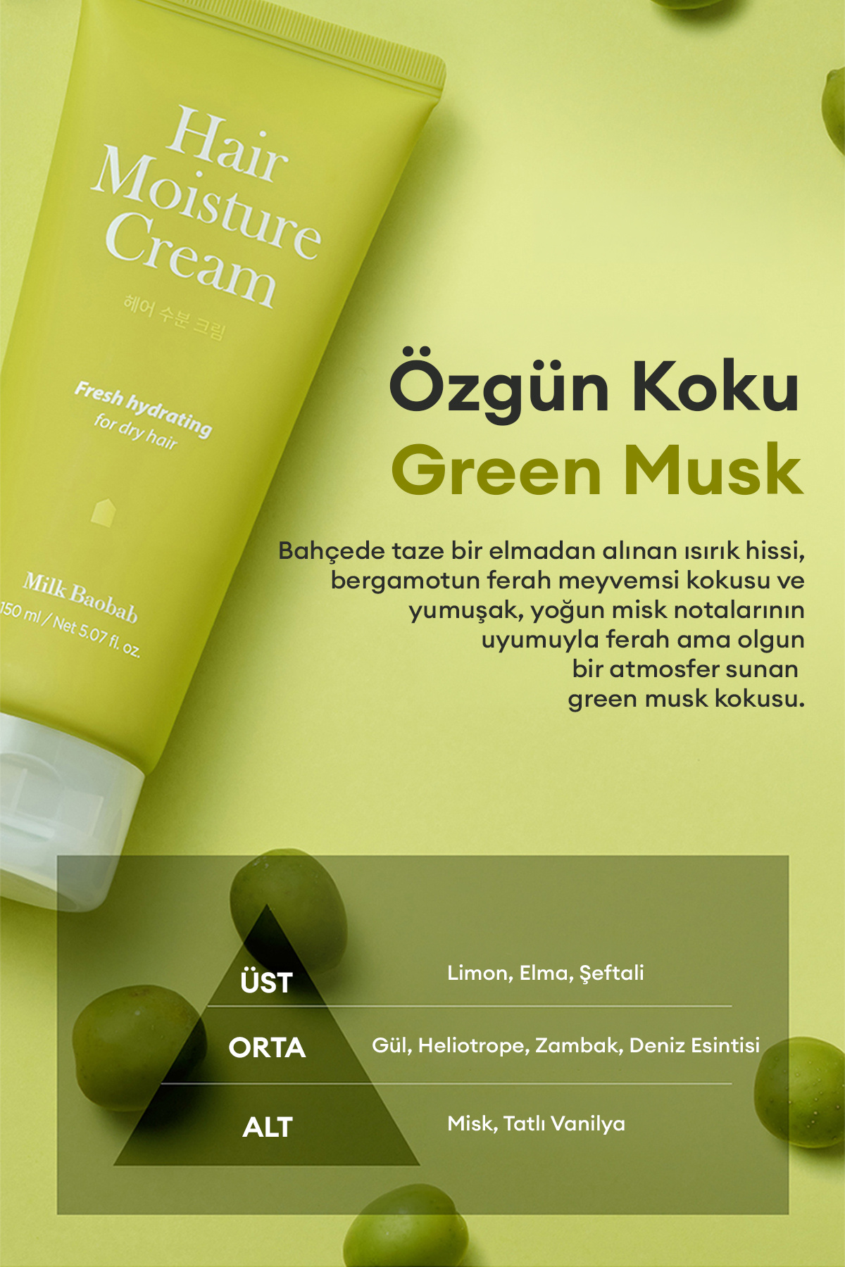 Elektriklenen Saçlara Yoğun Nemlendirici Durulanmayan Saç Kremi Hair Moisture Cream — 9530 — تصویر 7 از 9