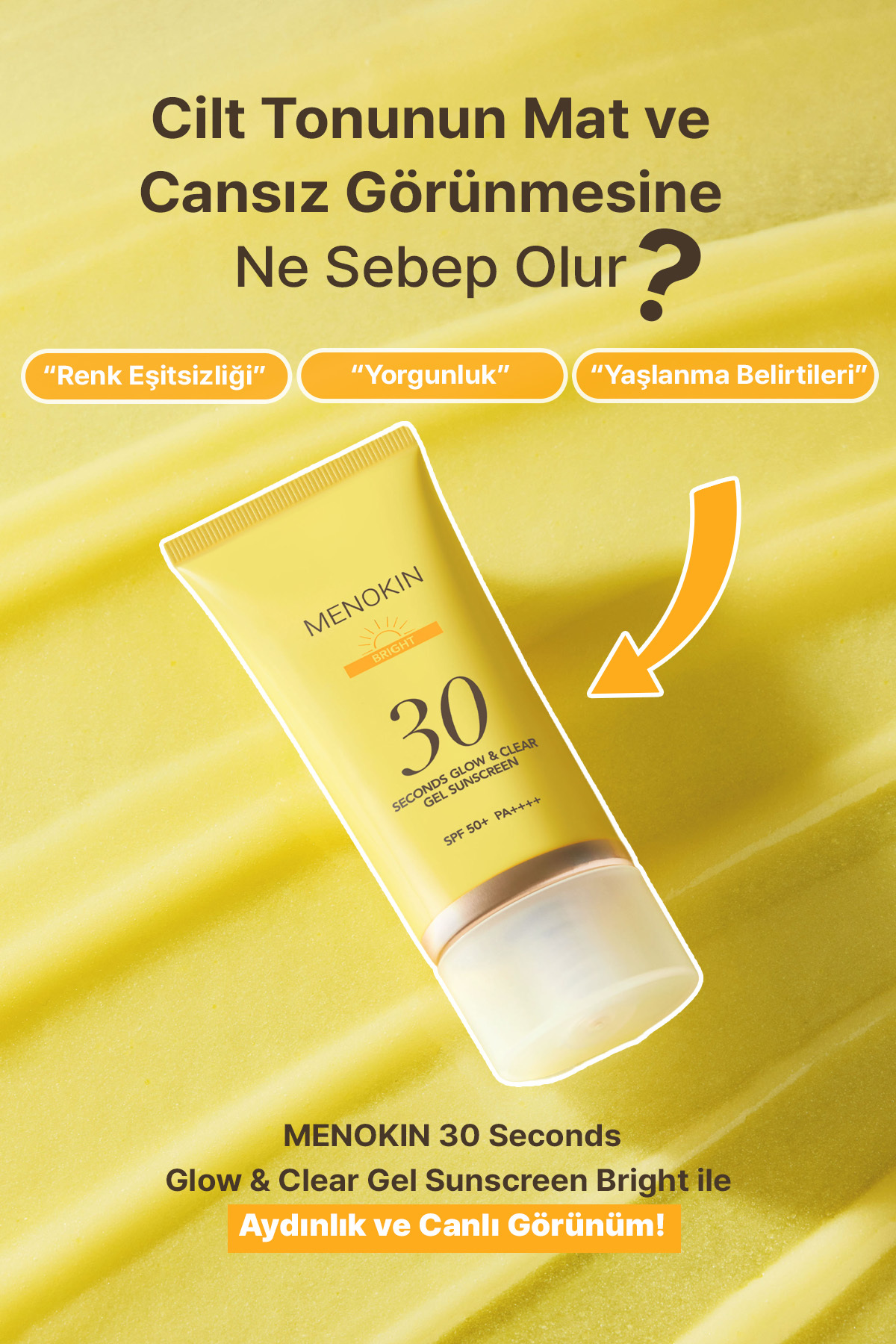 Aydınlatıcı, Jelden Suya Dönüşen Güneş Kremi 30 Seconds Glow & Clear Gel Sunscreen (Bright) — 8809739130611 — تصویر 3 از 9
