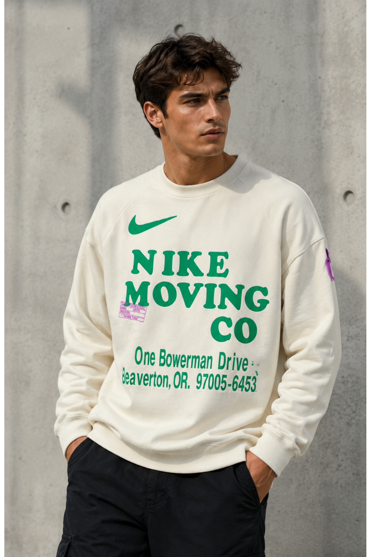 سویشرت چاپی مردانه Dri-Fit نایکی سویشرت اسپرت Nike