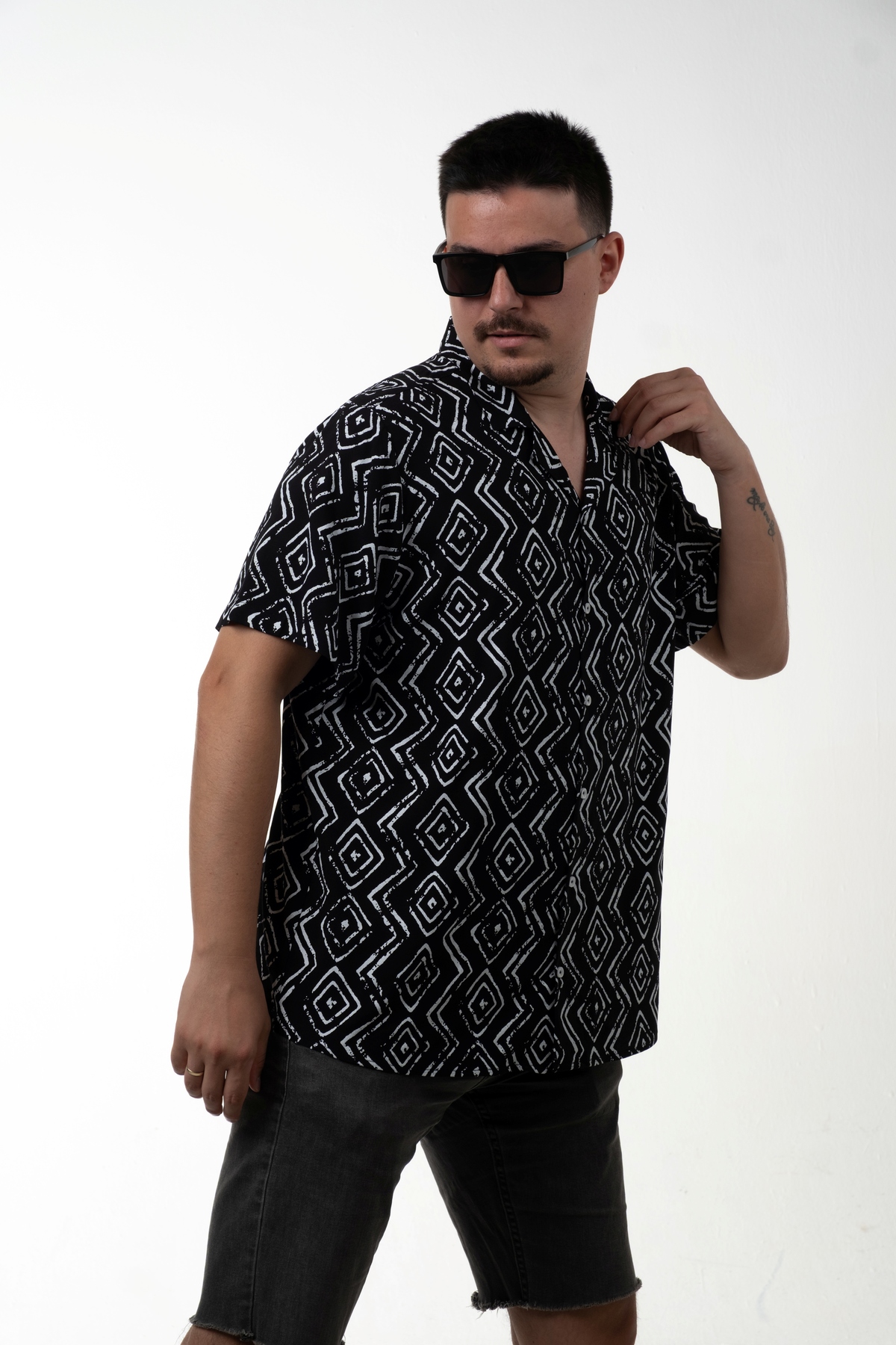 SÖR BÜLEND Erkek Büyük Beden Hawaii Kısa Kollu Yazlık Gömlek görsel 2