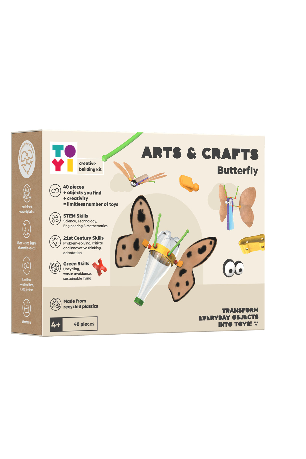Toyi Arts Crafts Kelebek - STEM Seti ve Yaratıcı Yapı Oyuncakları